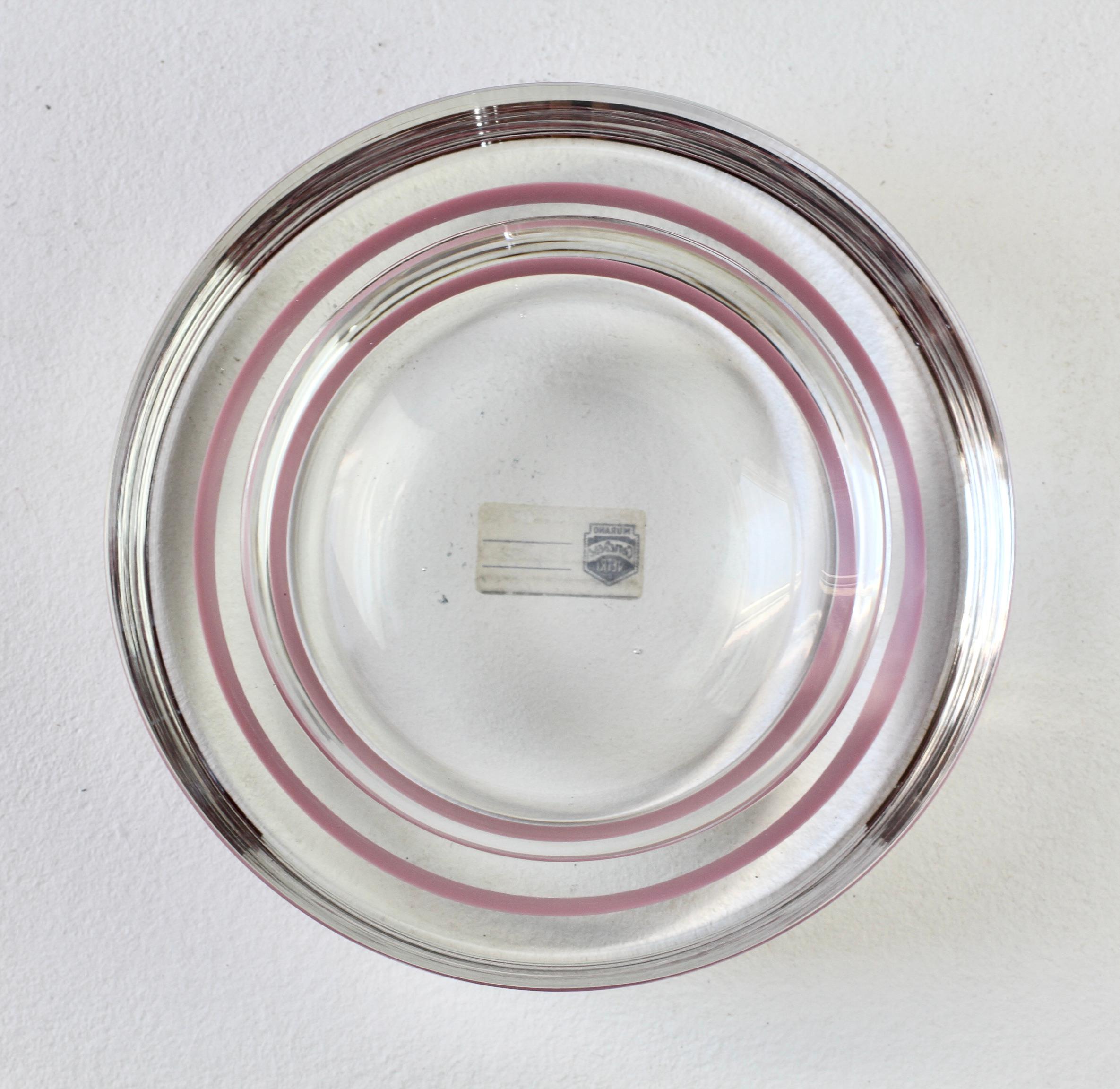 Antonio Da Ros for Cenedese Italian Murano Sommerso Glass Bowl, Dish or Ashtray For Sale 5