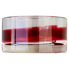 Antonio Da Ros per Cenedese Ciotola, piatto o posacenere in vetro di Murano Sommerso italiano