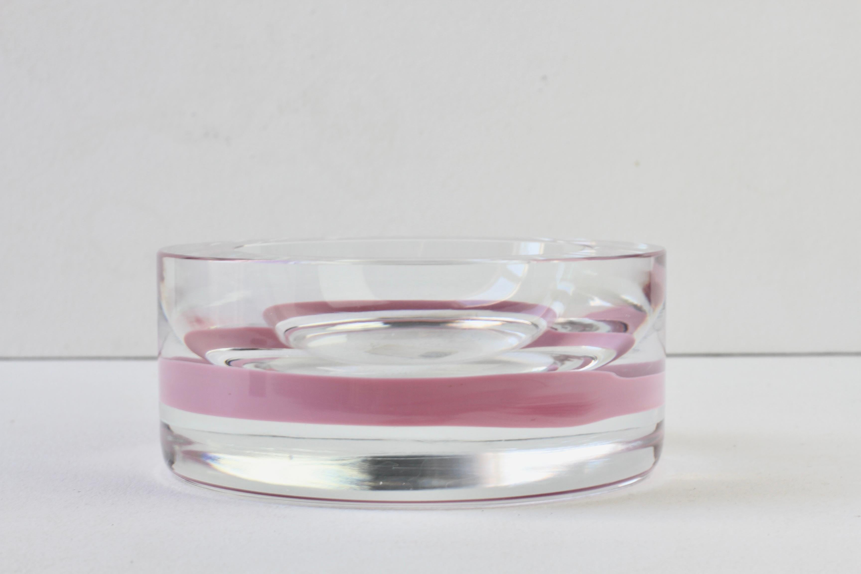 Mid-Century Modern Antonio Da Ros for Cenedese Italian Murano Sommerso Glass Bowl, Dish or Ashtray For Sale