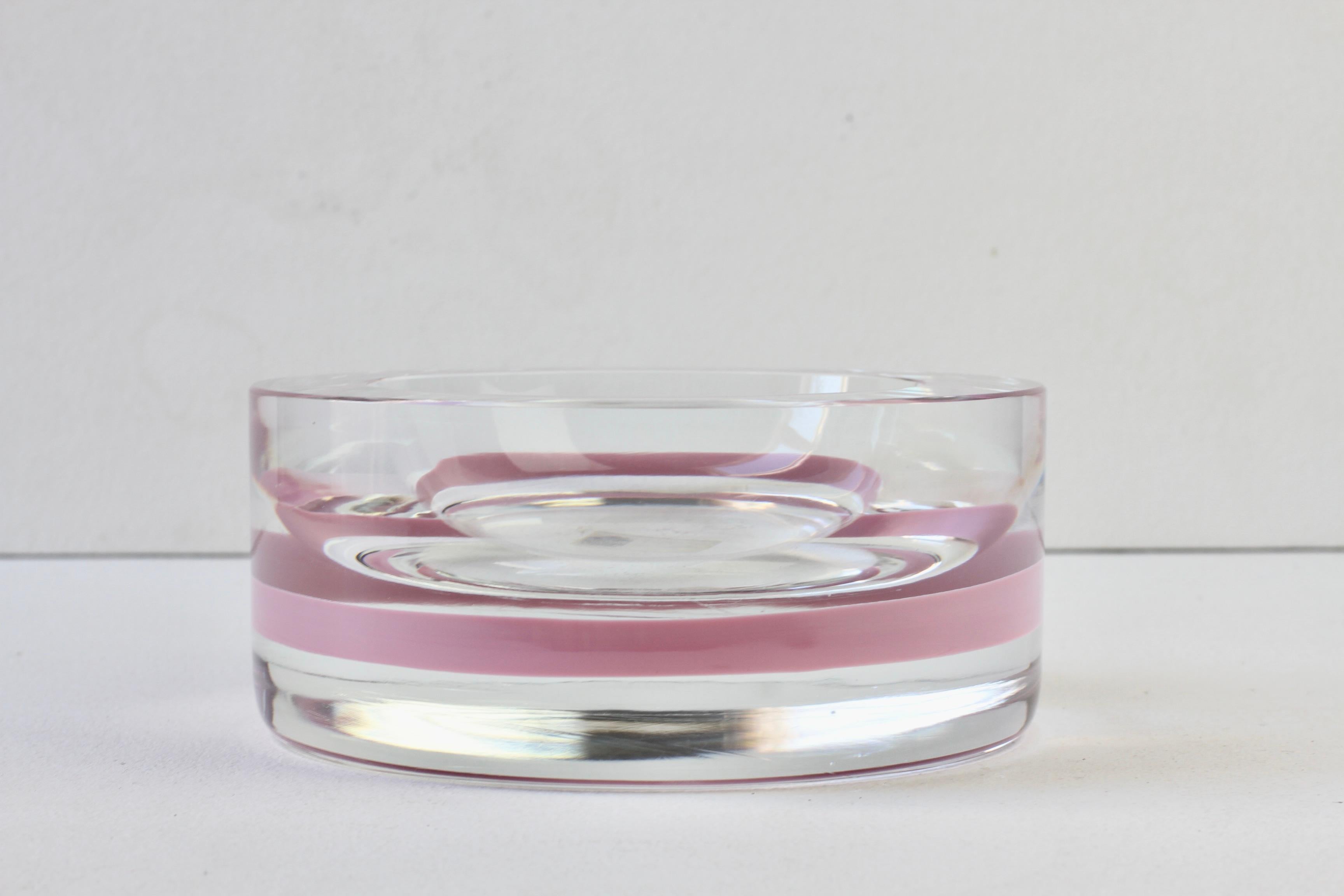 20th Century Antonio Da Ros for Cenedese Italian Murano Sommerso Glass Bowl, Dish or Ashtray For Sale