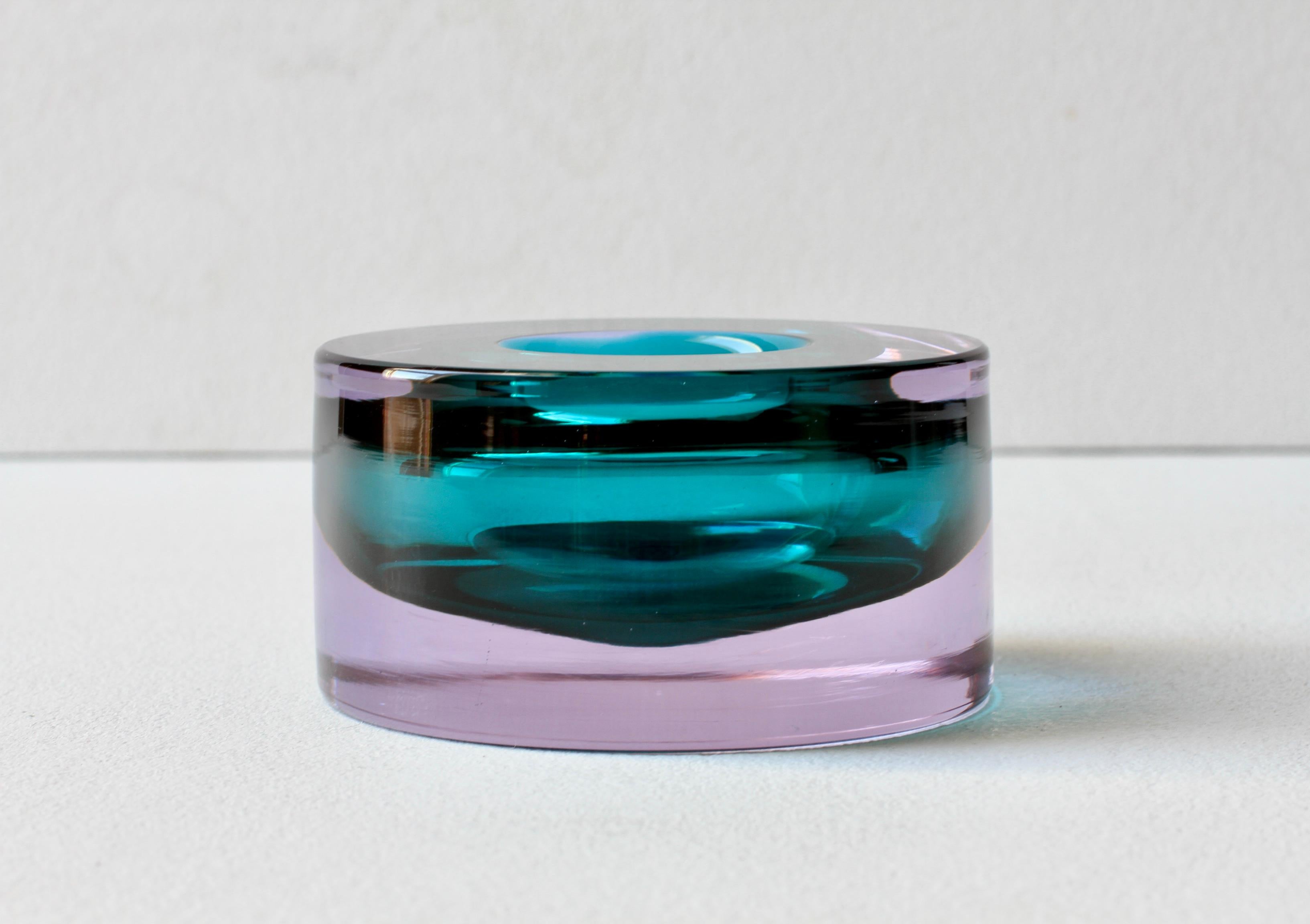 Antonio Da Ros for Cenedese Italian Murano Sommerso Glass Bowl, Dish or Ashtray im Zustand „Gut“ im Angebot in Landau an der Isar, Bayern