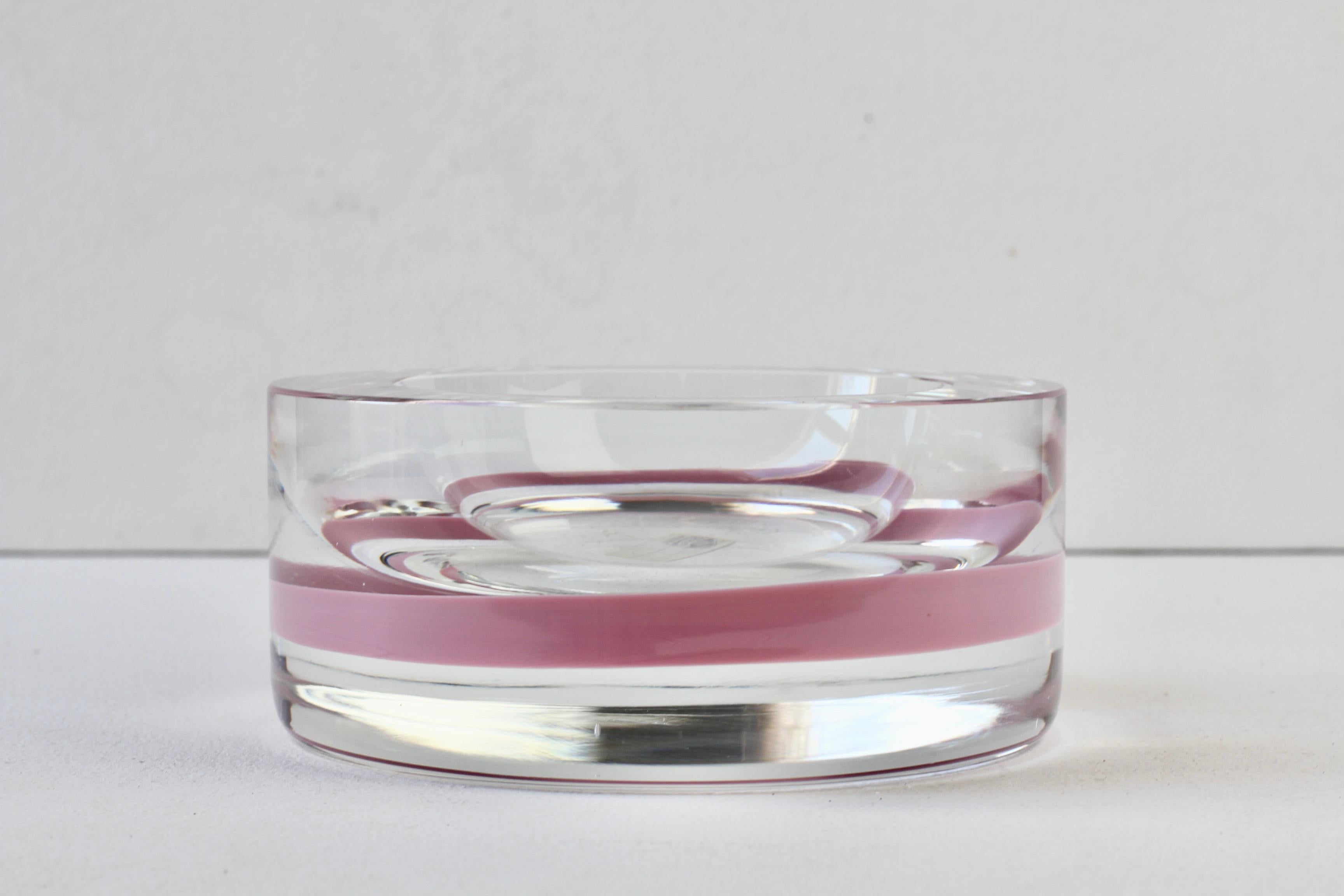 Blown Glass Antonio Da Ros for Cenedese Italian Murano Sommerso Glass Bowl, Dish or Ashtray For Sale