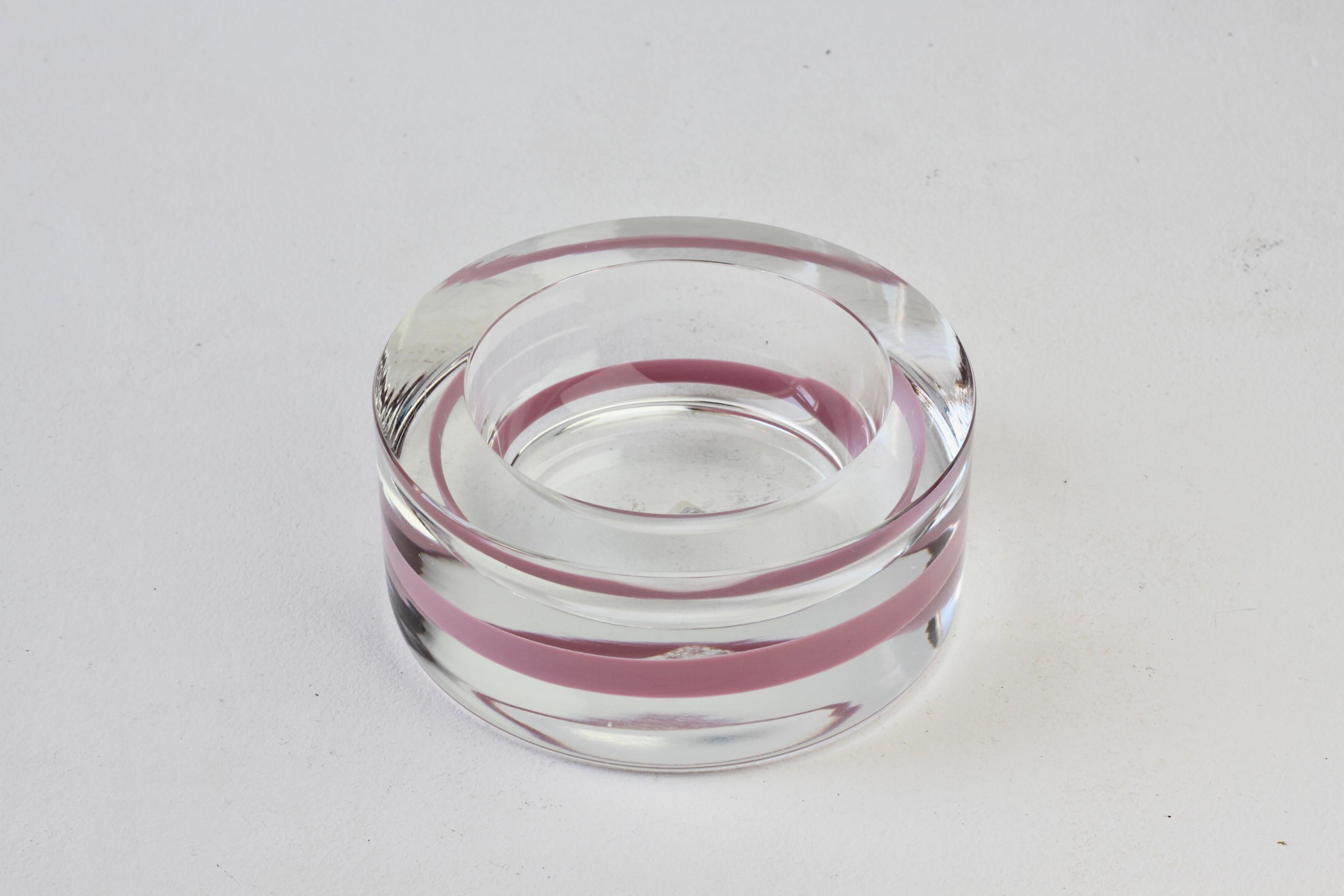 Antonio Da Ros for Cenedese Italian Murano Sommerso Glass Bowl, Dish or Ashtray For Sale 2