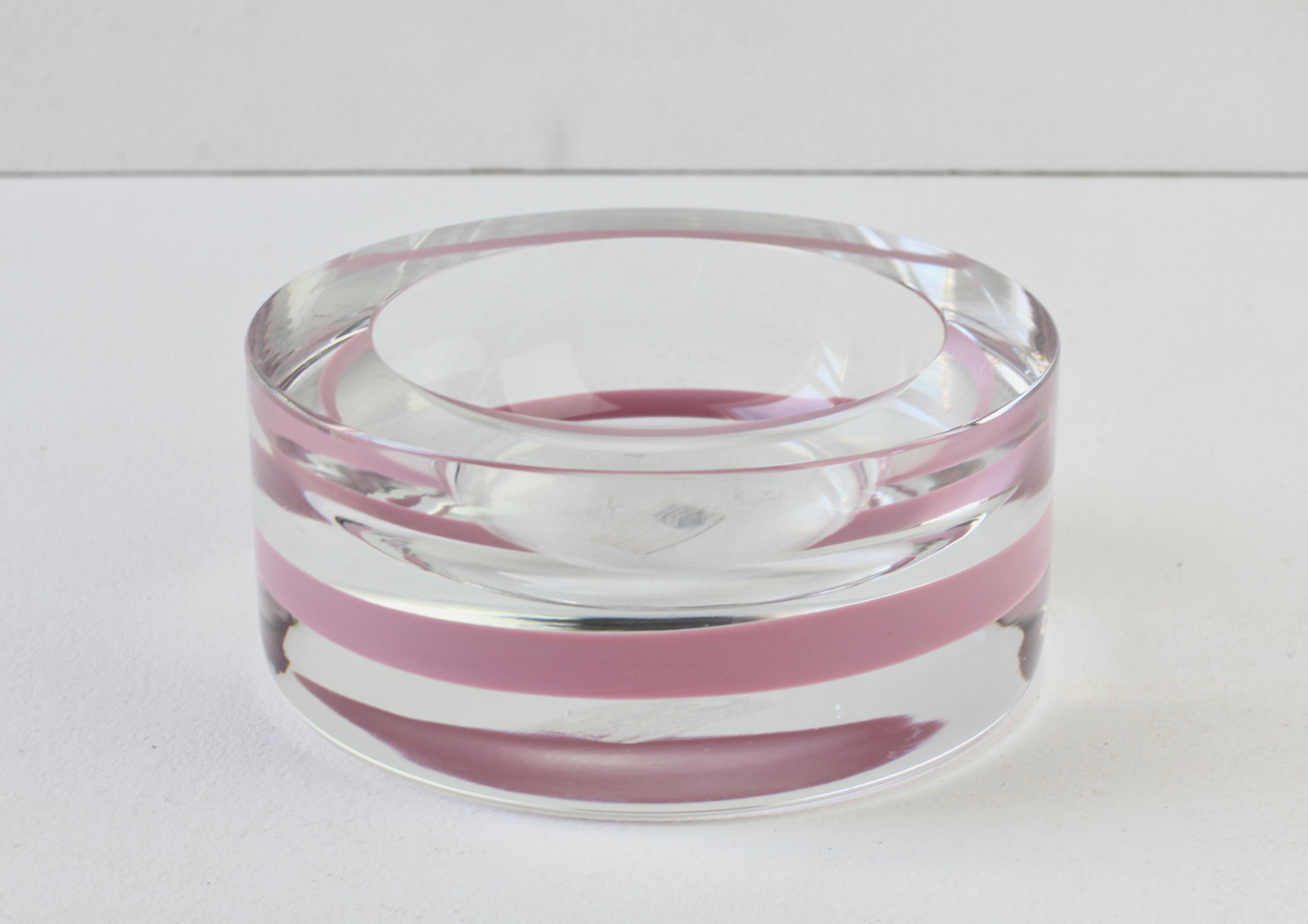Antonio Da Ros for Cenedese Italian Murano Sommerso Glass Bowl, Dish or Ashtray For Sale 3