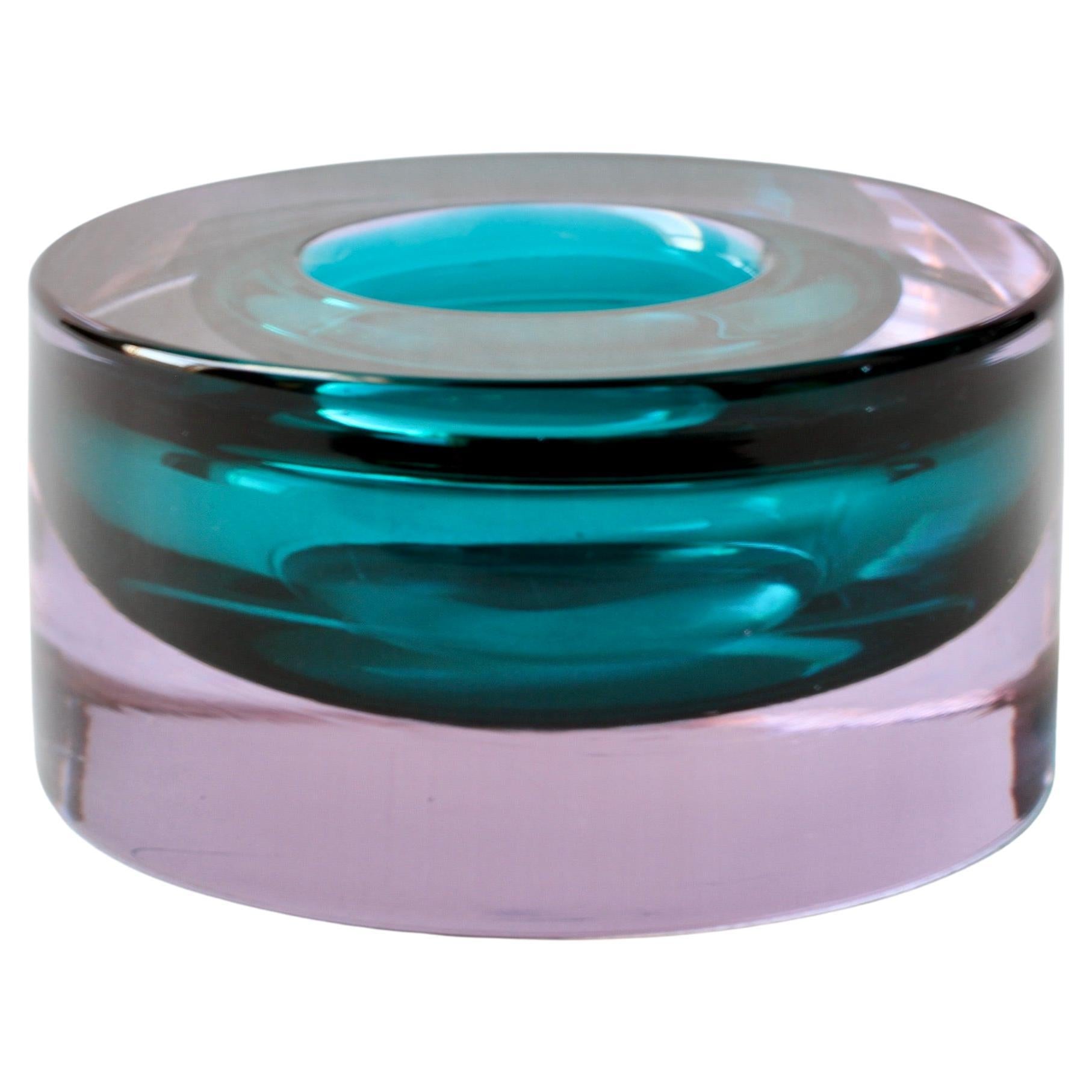 Antonio Da Ros for Cenedese Italian Murano Sommerso Glass Bowl, Dish or Ashtray