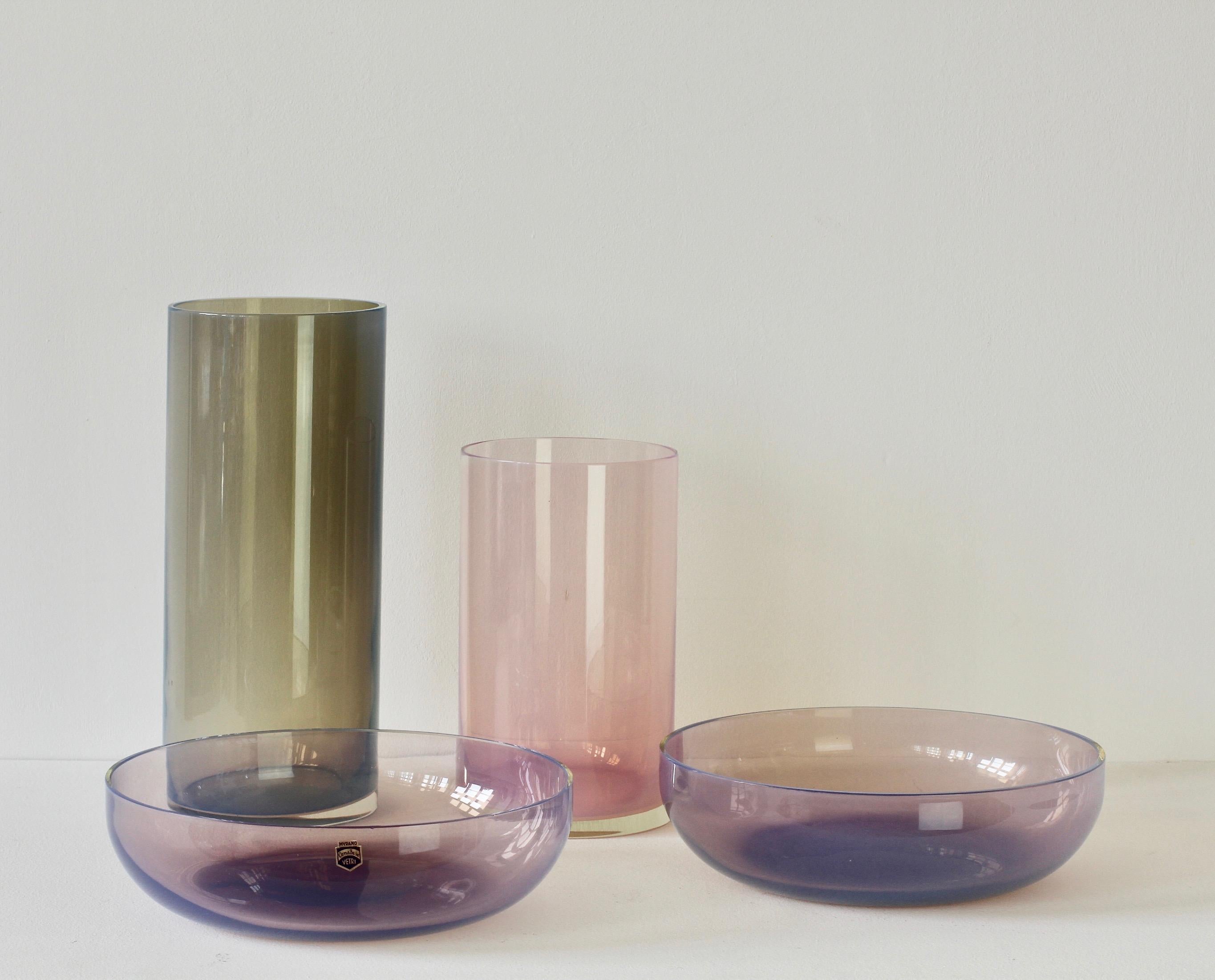 Ensemble de vases en verre de Murano aux couleurs vives d'Antonio da Ros pour Cenedese Excellent état - En vente à Landau an der Isar, Bayern