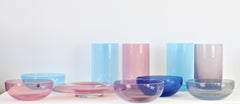 Antonio da Ros for Cenedese Murano Glass Set of Vibrantly Colored Vessels