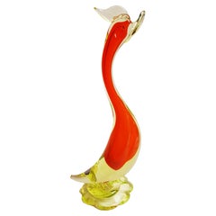 Antonio da Ros for Cenedese murano glass somerso uranium bird 