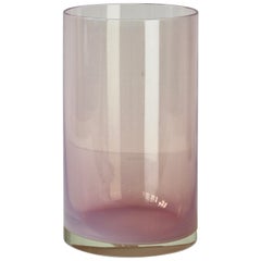 Vintage Antonio da Ros for Cenedese Pink 'Opalino' Murano Glass Colored Vase circa 1970s