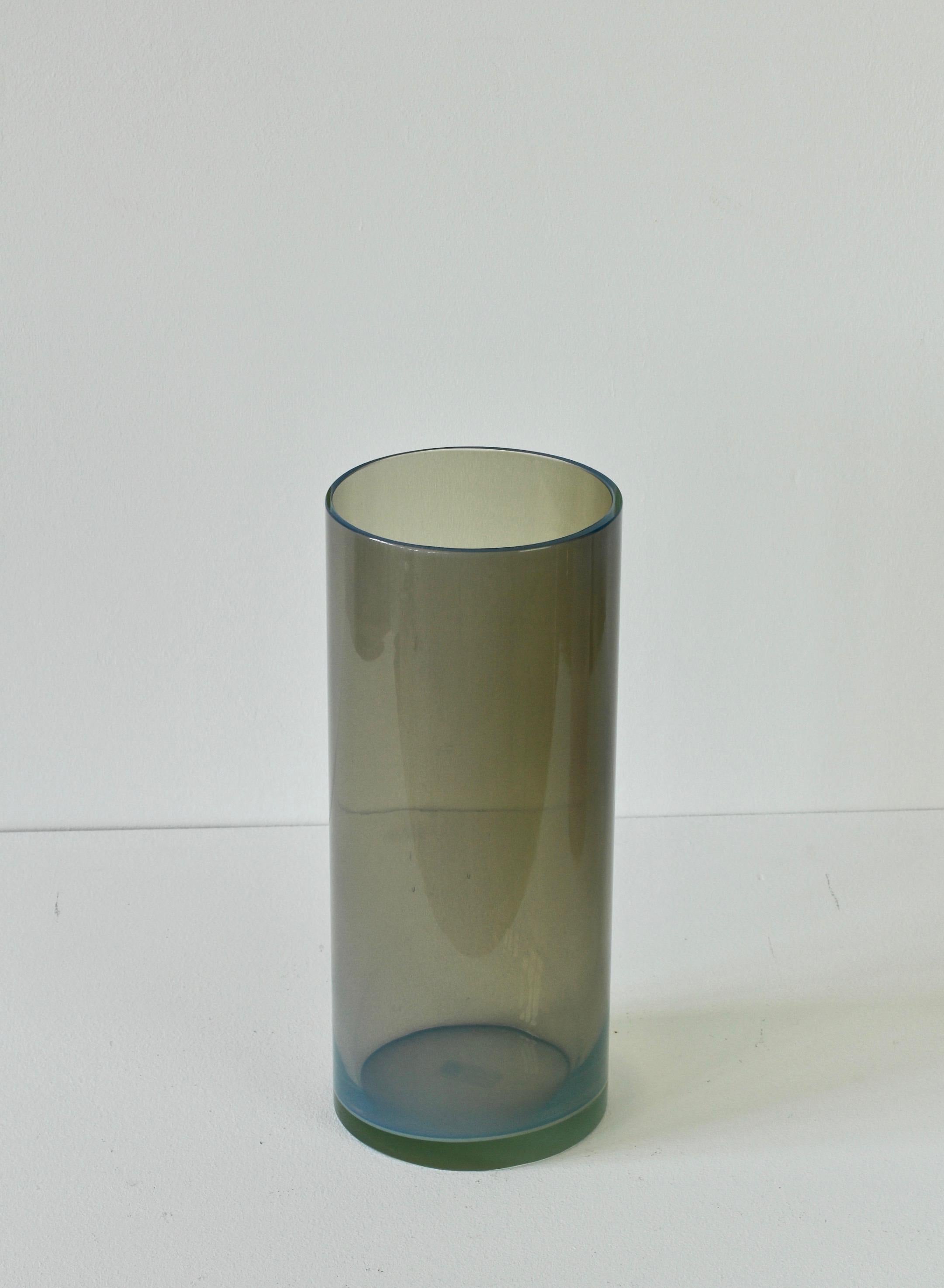 Mid-Century Modern Antonio da Ros for Cenedese Smoked Toned Murano Glass Colored Vase, circa 1970s