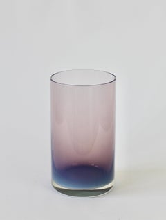 Antonio da Ros for Cenedese Vibrantly Lilac Pink Colored Murano Glass Vase