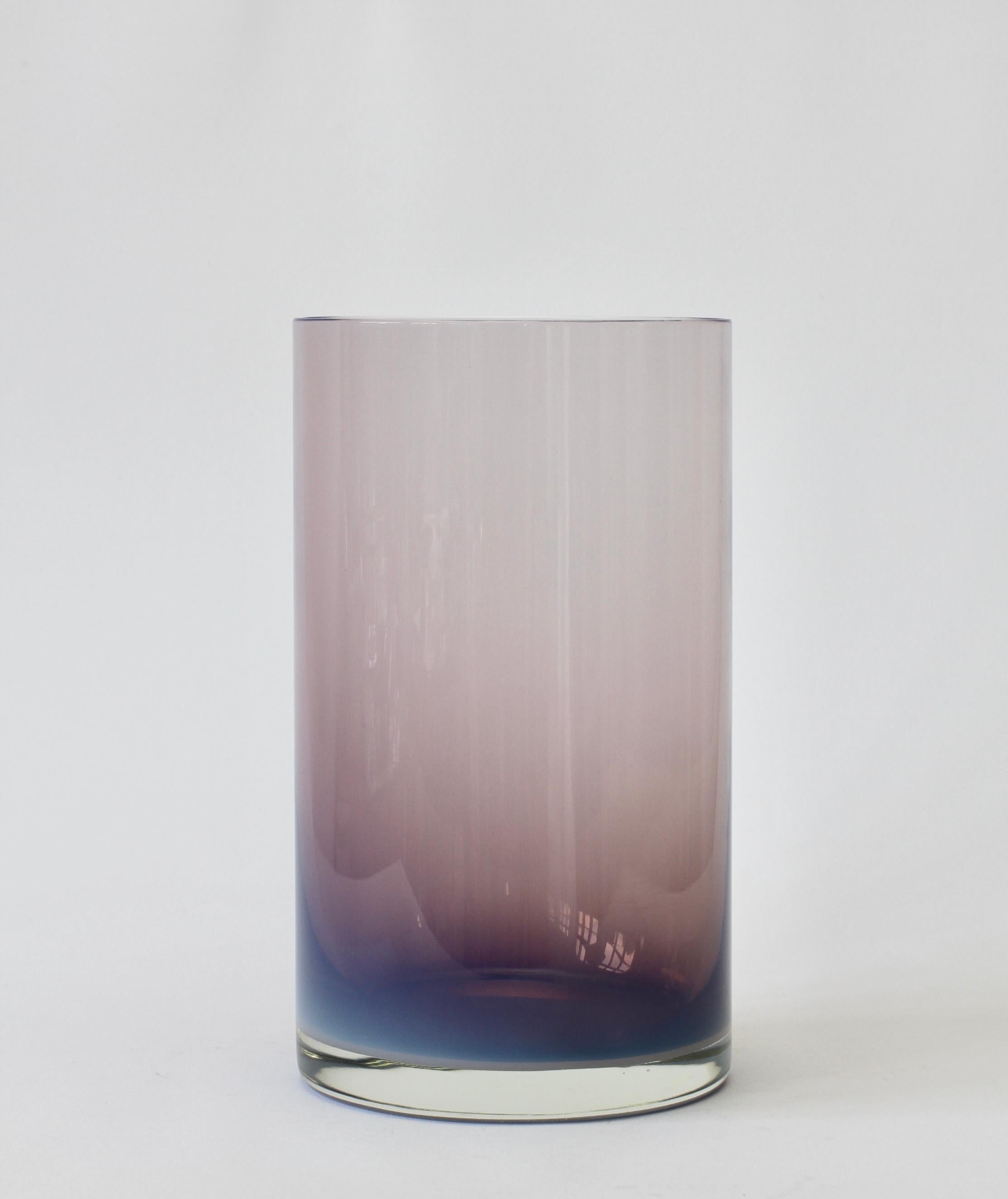 Verre de Murano Vase en verre de Murano de couleur rose lilas vibrant Antonio da Ros pour Cenedese en vente