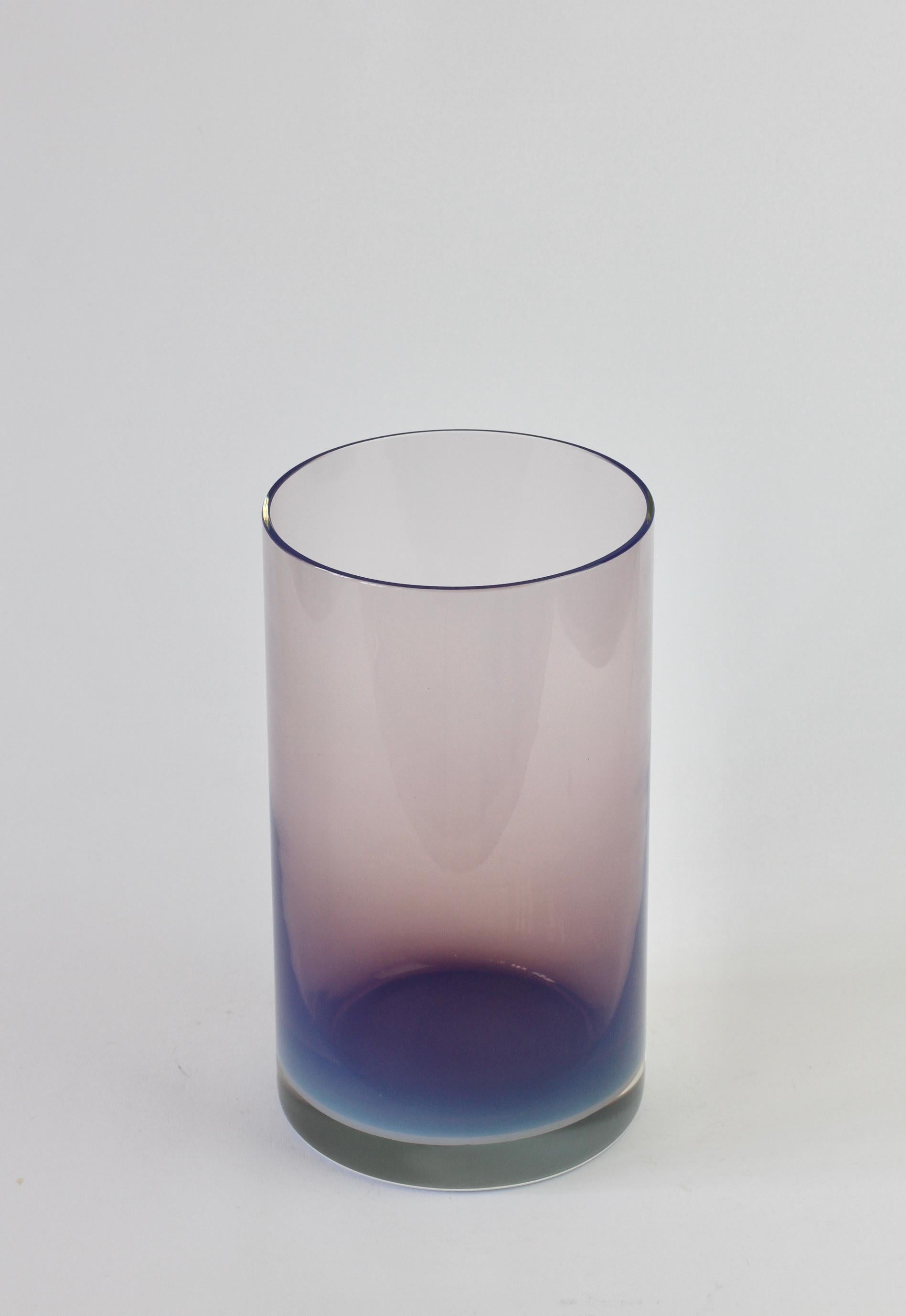 Vase en verre de Murano de couleur rose lilas vibrant Antonio da Ros pour Cenedese en vente 1