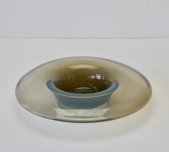 Antonio da Ros for Cenedese Vintage Italian Murano Opaline Glass Serving Bowl