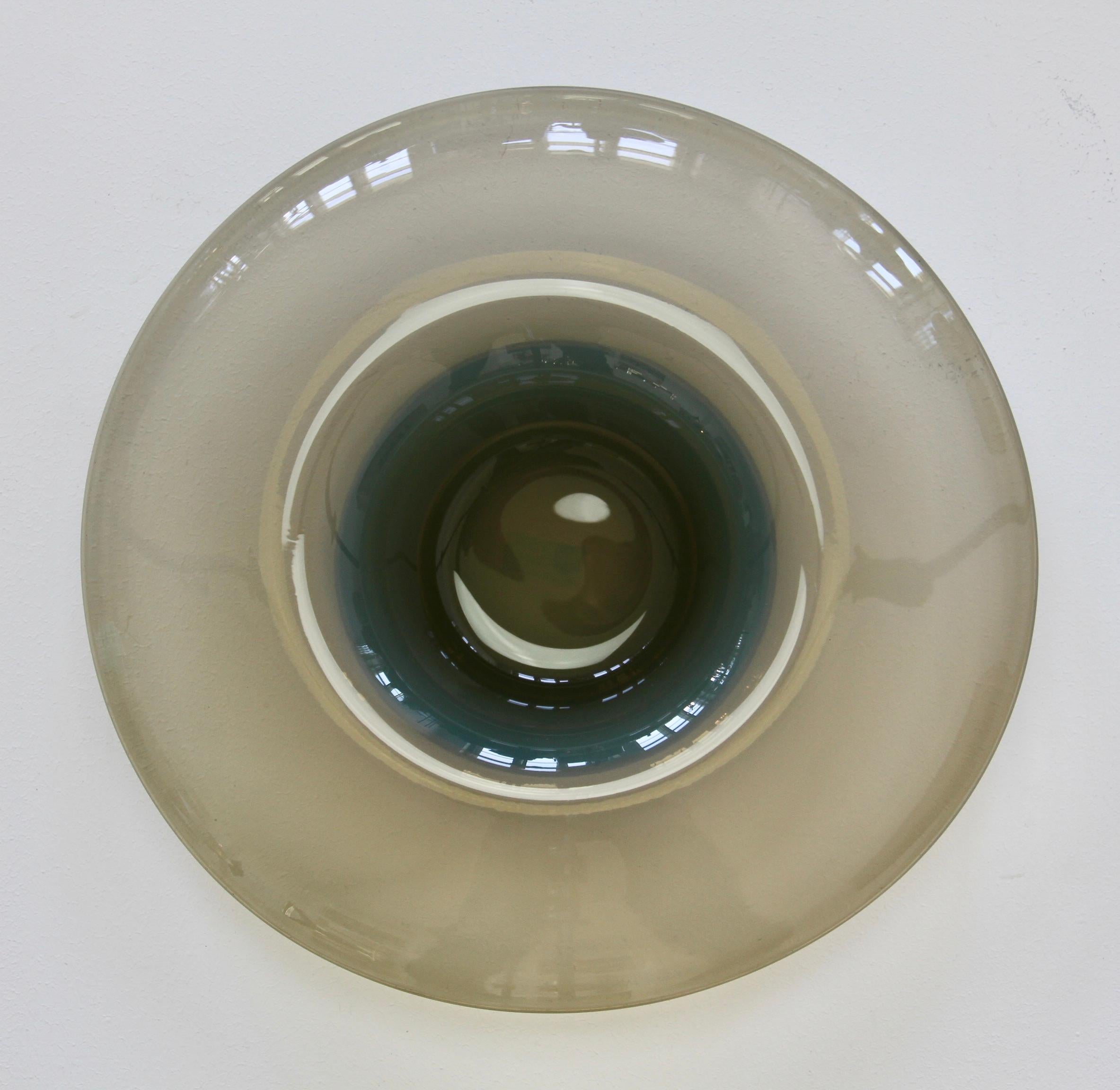 Mid-Century Modern Antonio da Ros for Cenedese Vintage Italian Murano Opaline Glass Serving Bowl