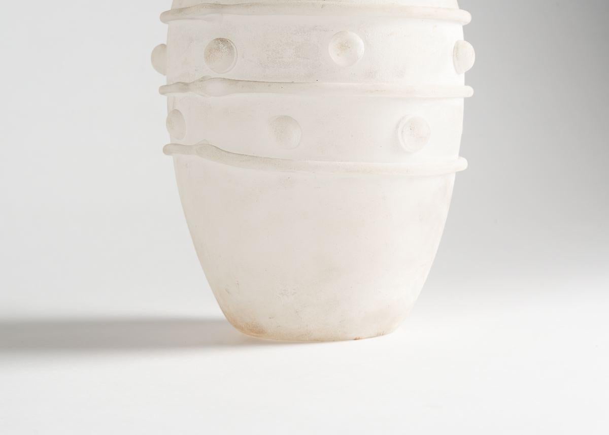 Italian Antonio da Ros for Vetreria Cenadese, Scavo Glass Vase, Italy, 1983 For Sale