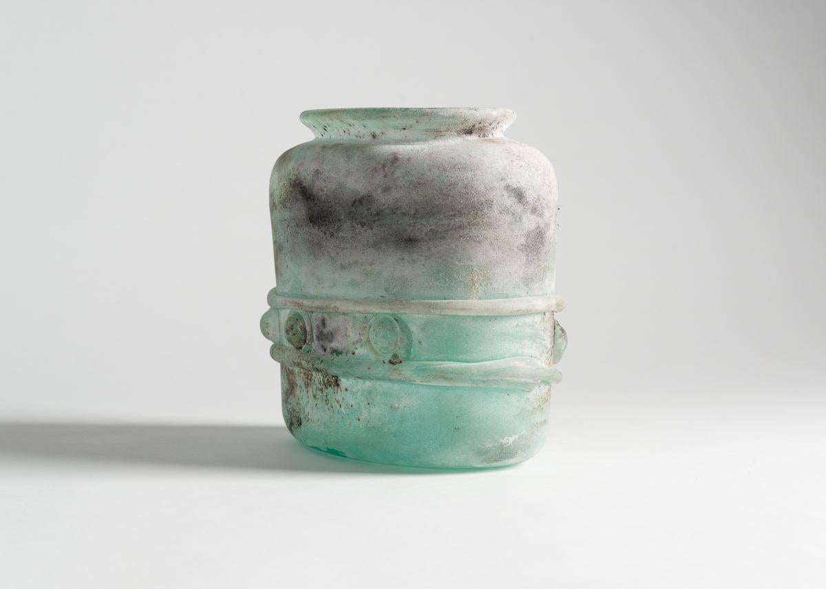 Italian Antonio da Ros for Vetreria Cenadese, Scavo Glass Vase, Italy, 1983