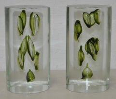 Antonio da Ros Handmade Glass Sculptural Bookends, circa 1960