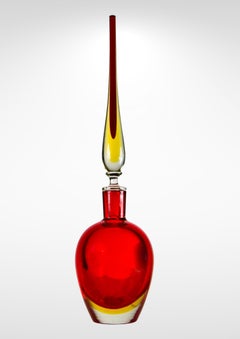 Antonio da Ros Murano Glass Sommerso Große Karaffe mit Stopfen