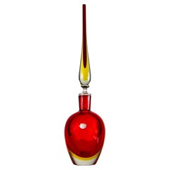 Antonio da Ros Murano Sommerso Glass Tall Stoppered Decanter