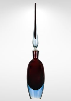 Antonio da Ros Uraniumglas-Dekanter mit hohem Stopper-Dekanter