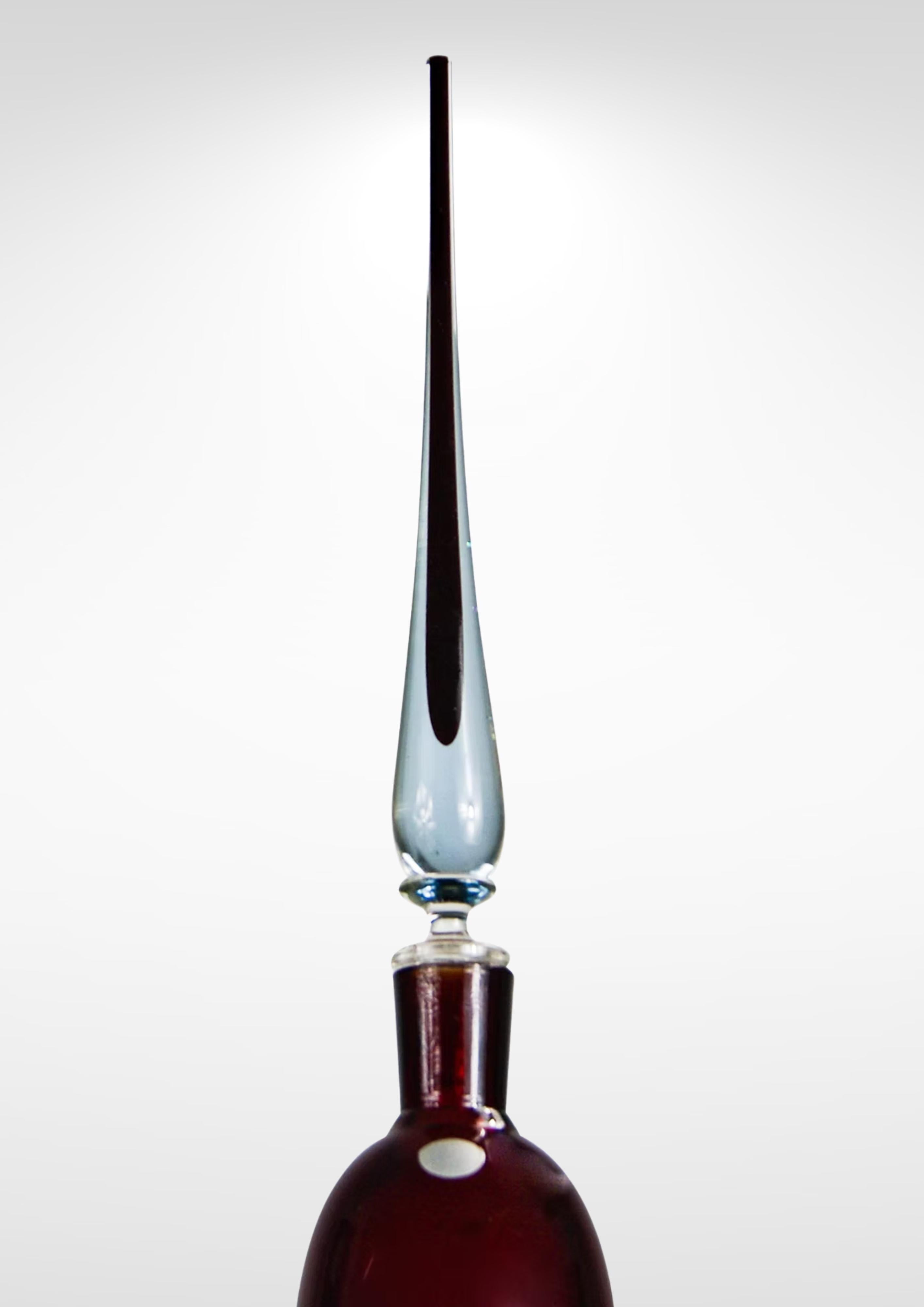 Mid-Century moderno Decanter con tappo alto in vetro di Antonio da Ros in vendita
