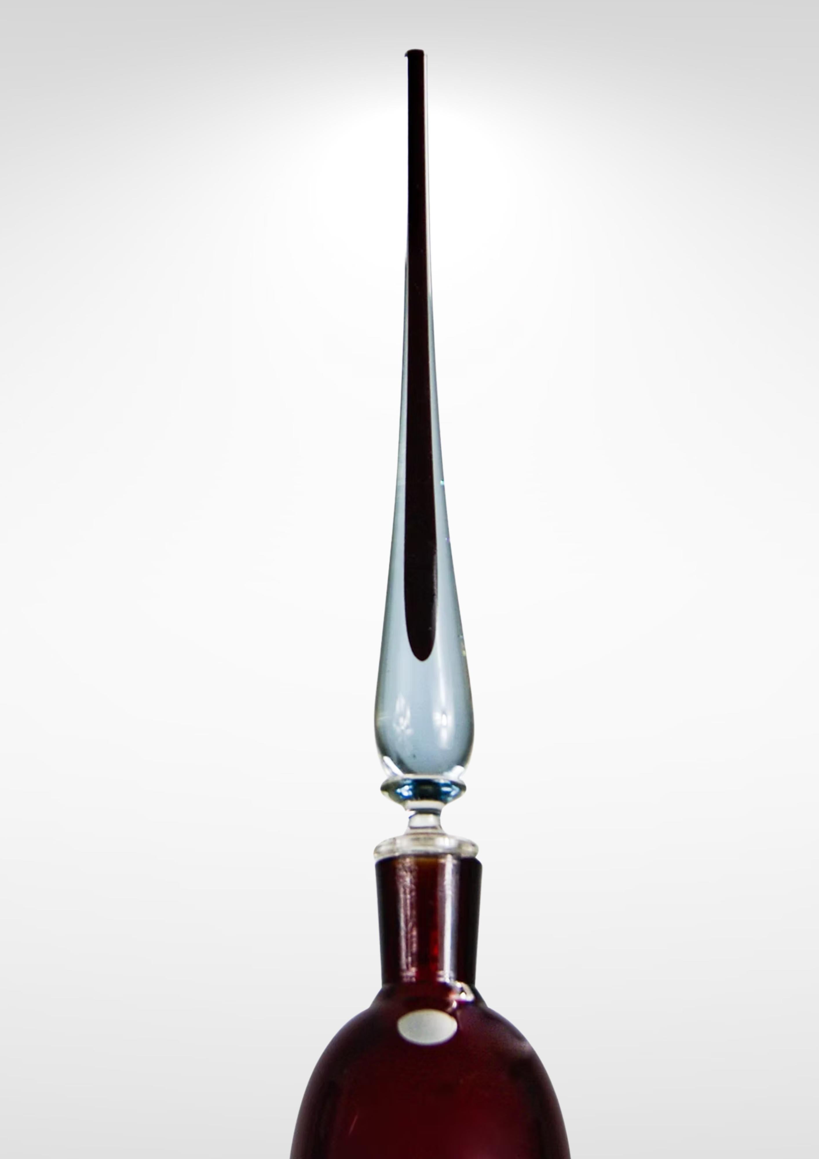 Decanter con tappo alto in vetro di Antonio da Ros In condizioni buone in vendita a Torquay, GB