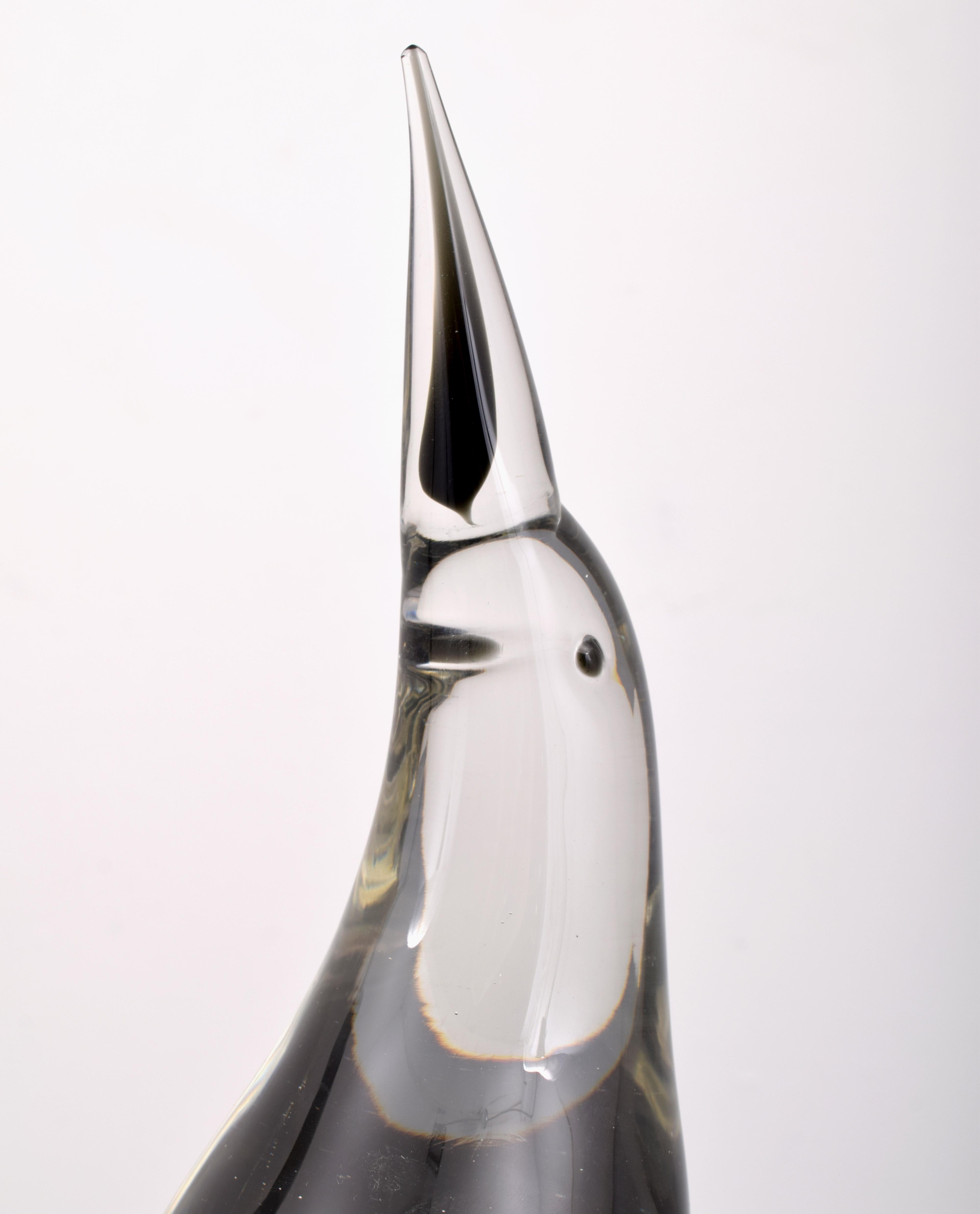 20ième siècle Sculpture de Penguin d'Antonio Da Ros, Murano en vente