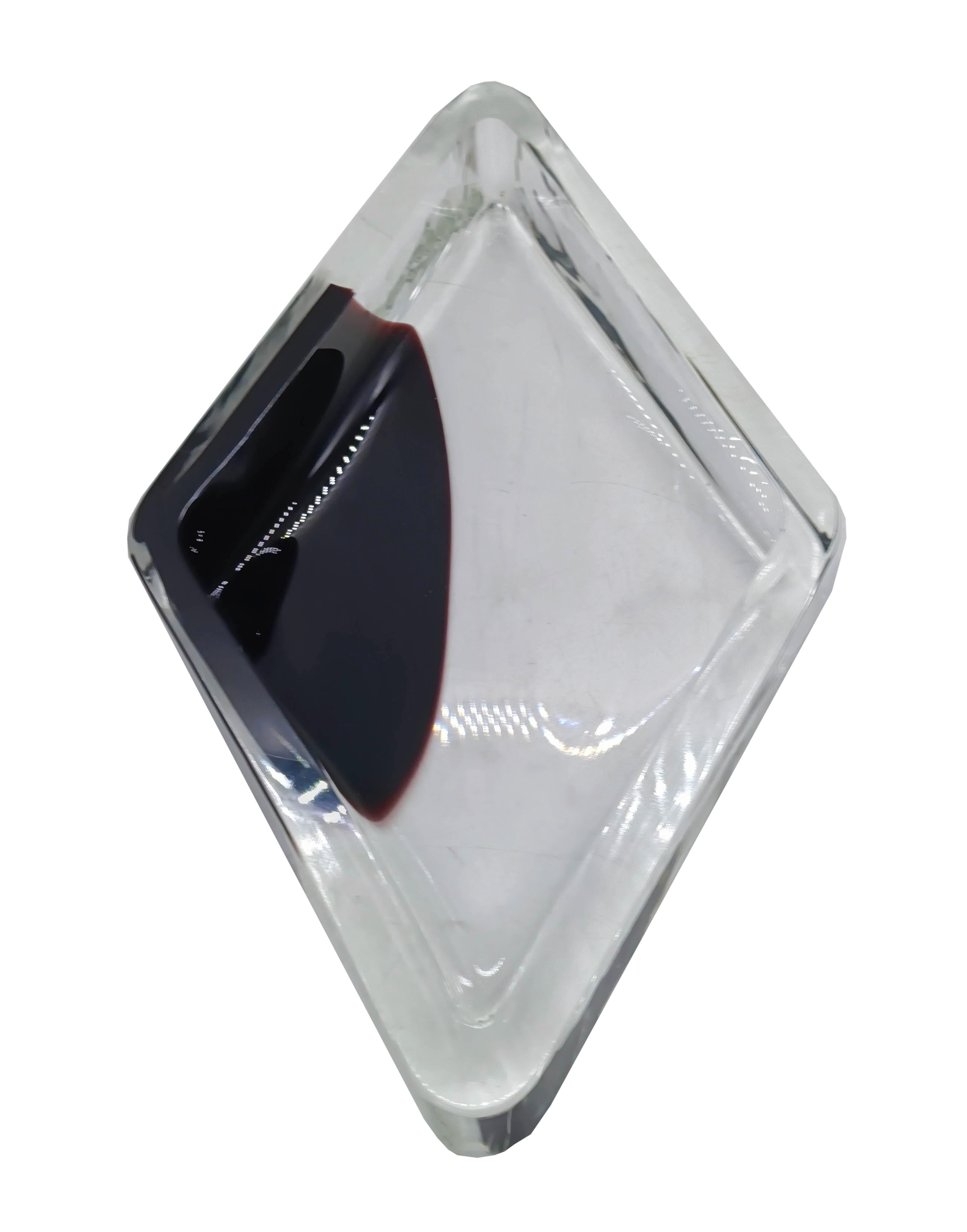Antonio da Ros for Cenedese Centrotavola a Rombo in Murano Glass, Italy 1970s In Good Condition For Sale In Naples, IT