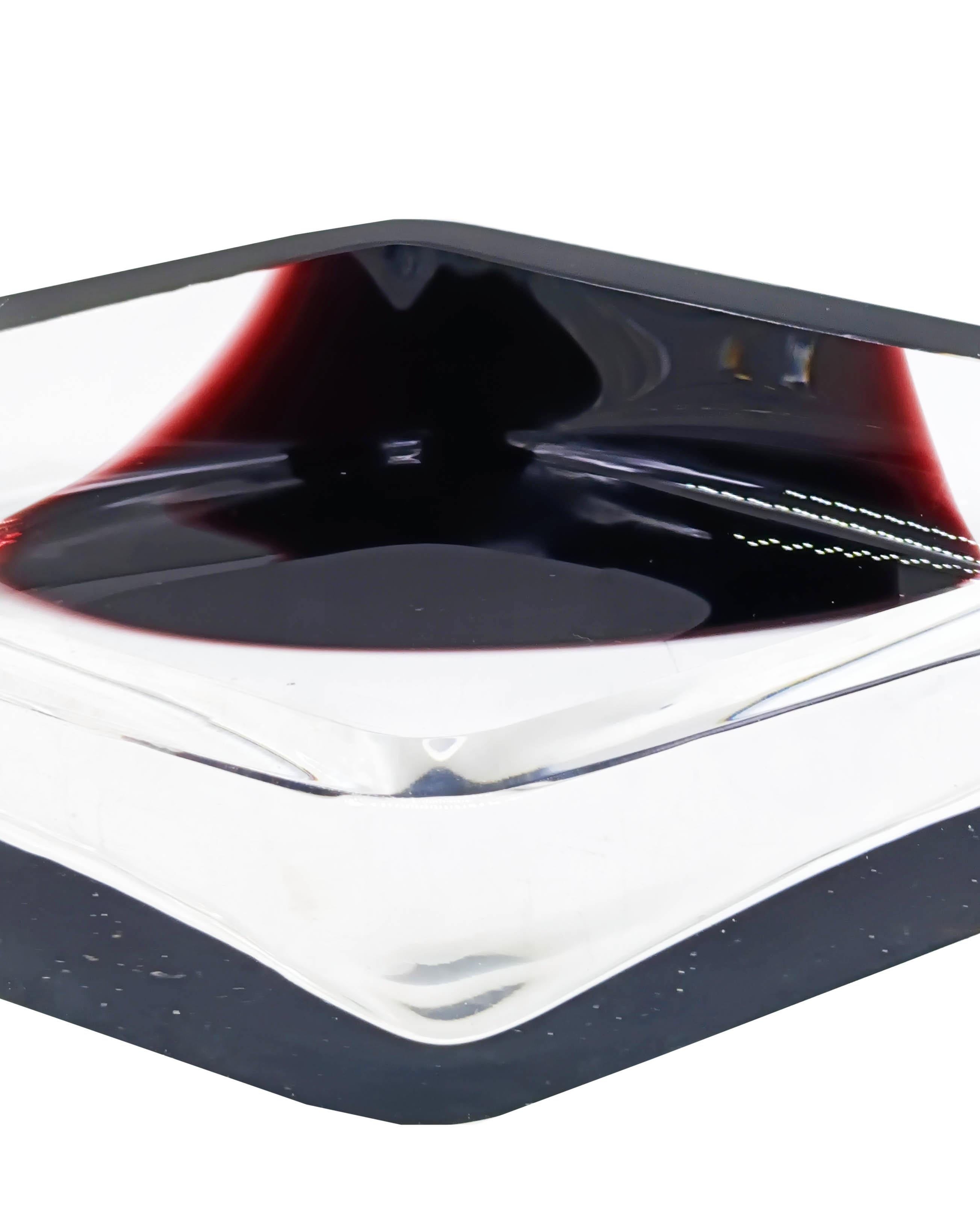 Late 20th Century Antonio da Ros for Cenedese Centrotavola a Rombo in Murano Glass, Italy 1970s For Sale