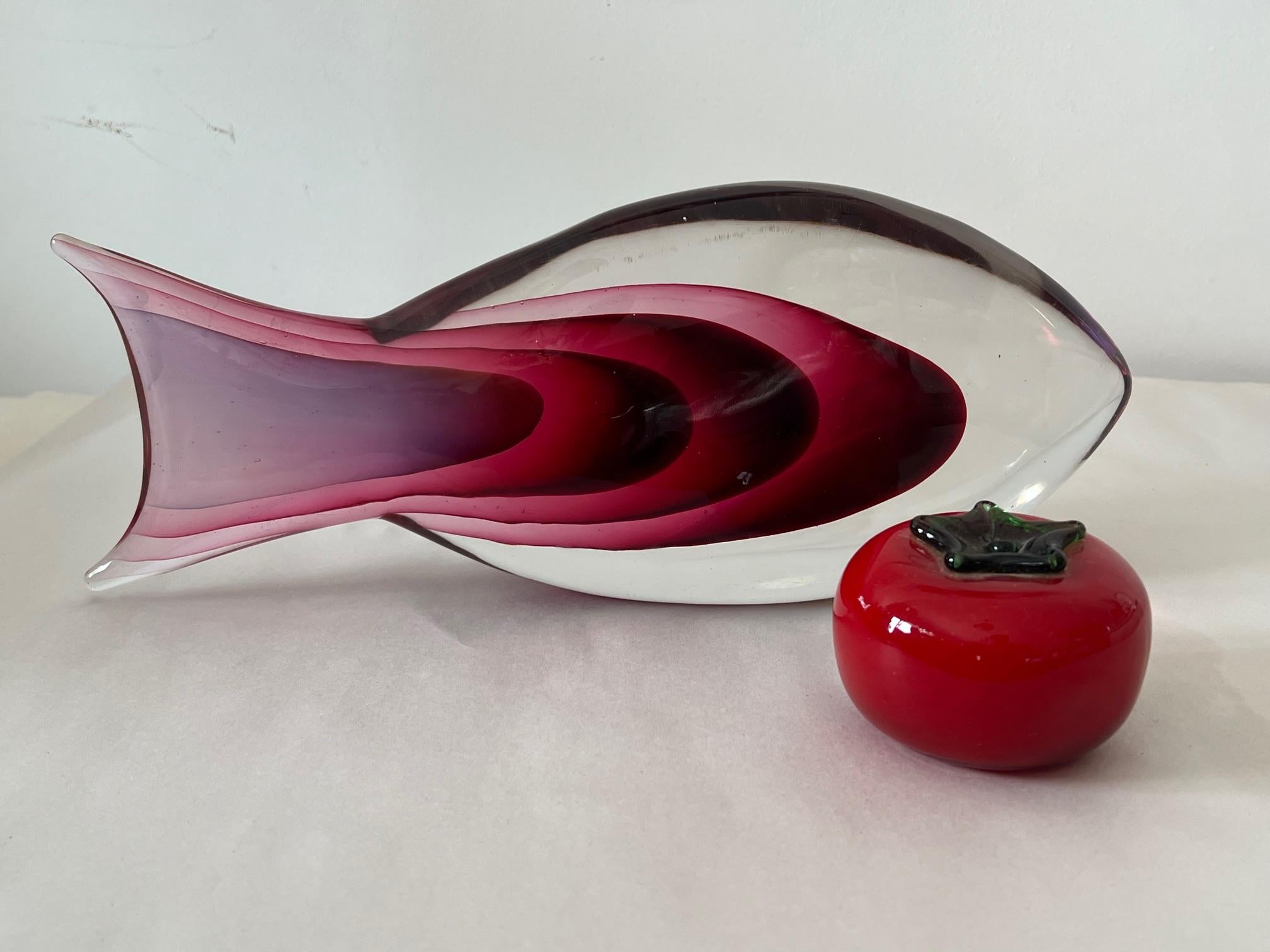 Antonio Da Ross Cenedese Glass Fish Murano Italy 1960's For Sale 4