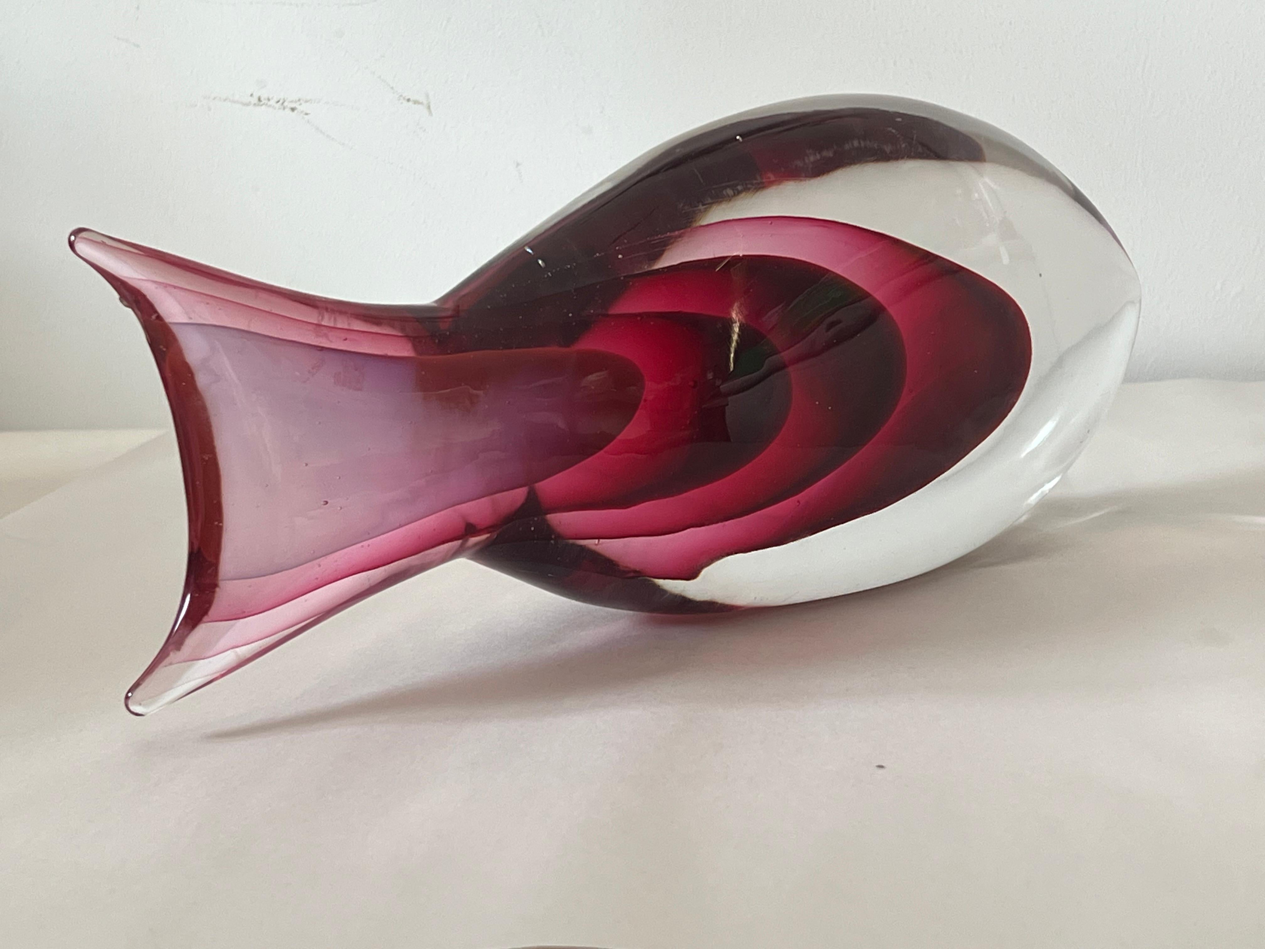 Mid-20th Century Antonio Da Ross Cenedese Glass Fish Murano Italy 1960's For Sale