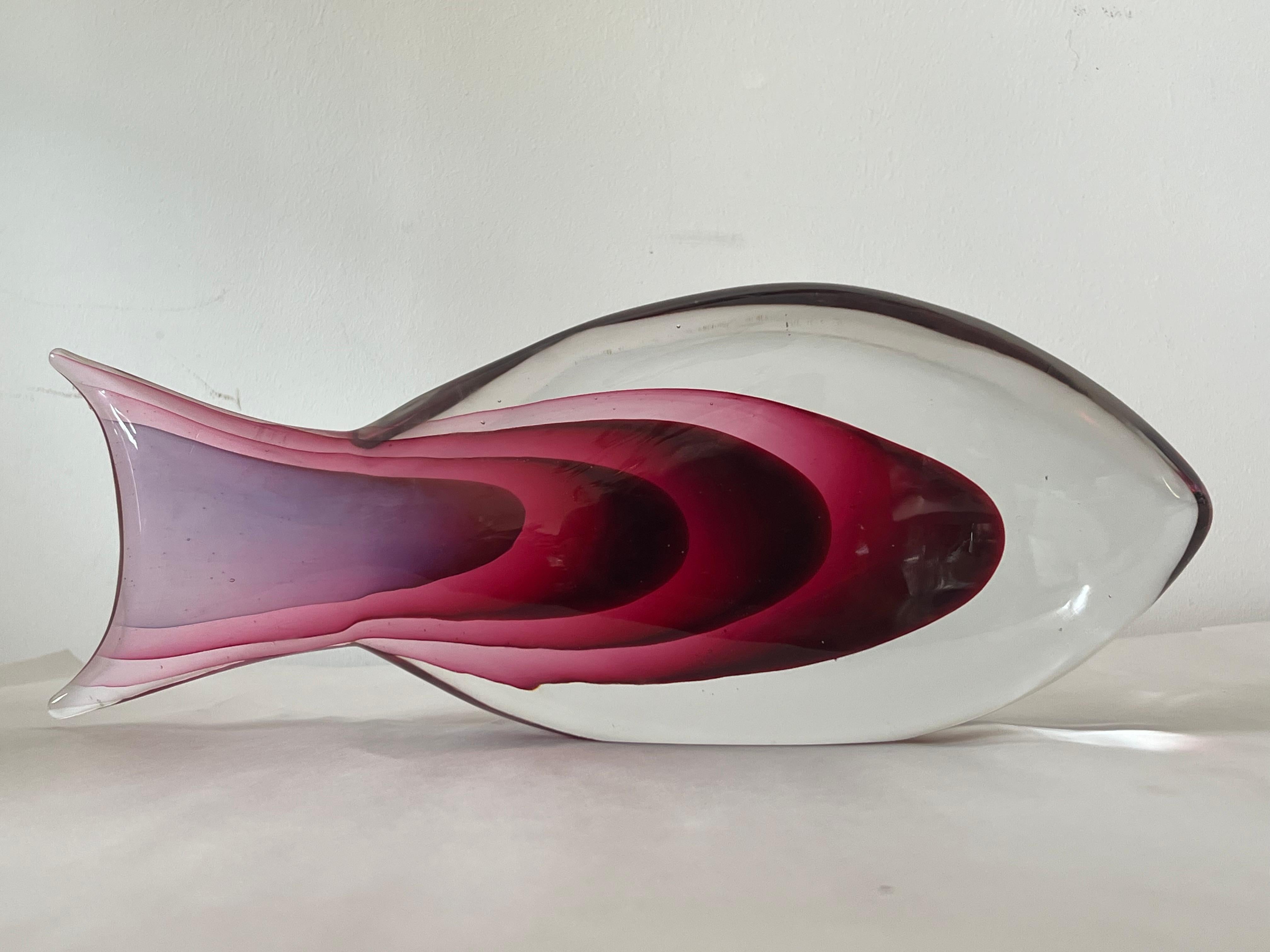 Antonio Da Ross Cenedese Glass Fish Murano Italy 1960's For Sale 2