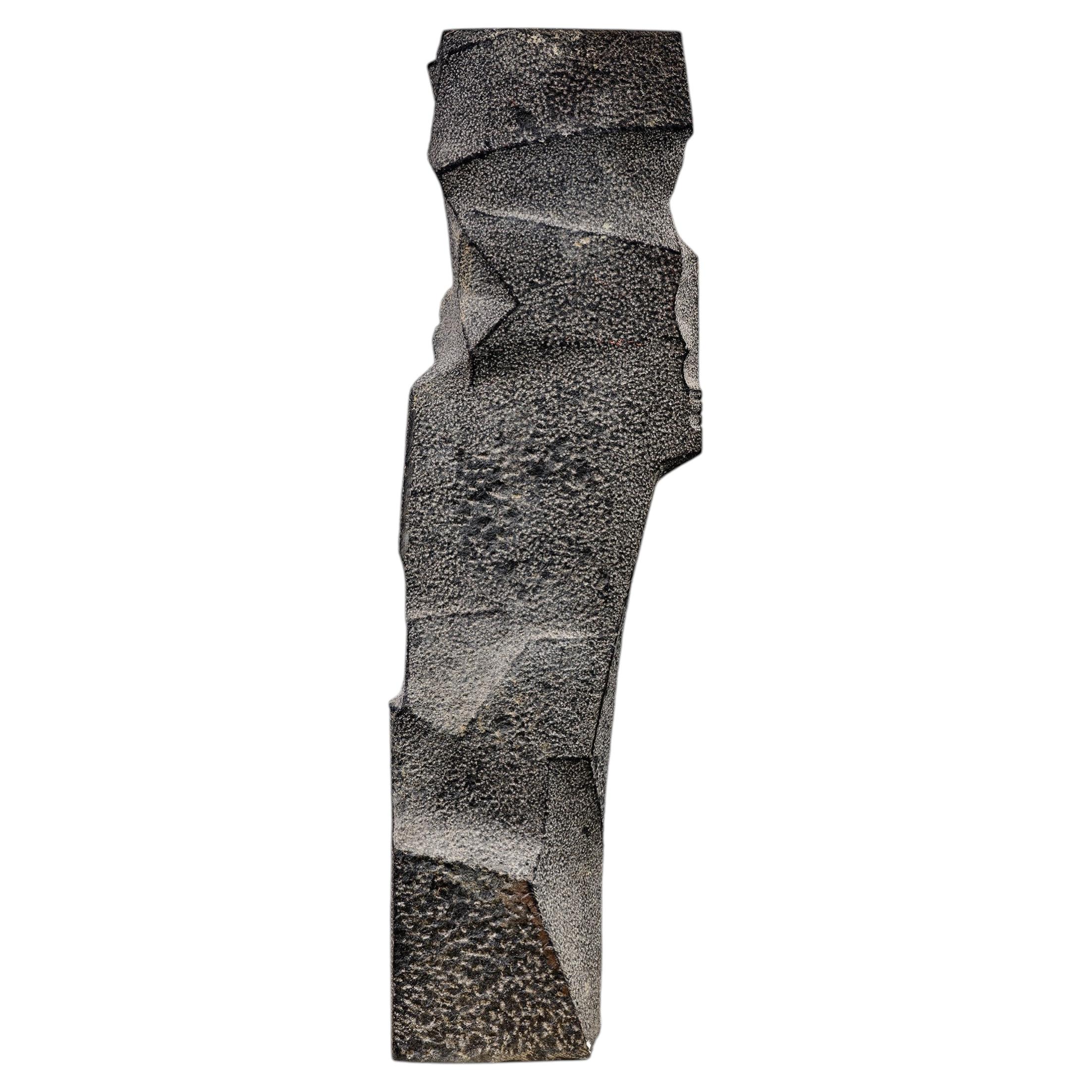 Antonio Davila, "Gamme Chromatique" Black Basalt Vertical Sculpture, 1986 For Sale