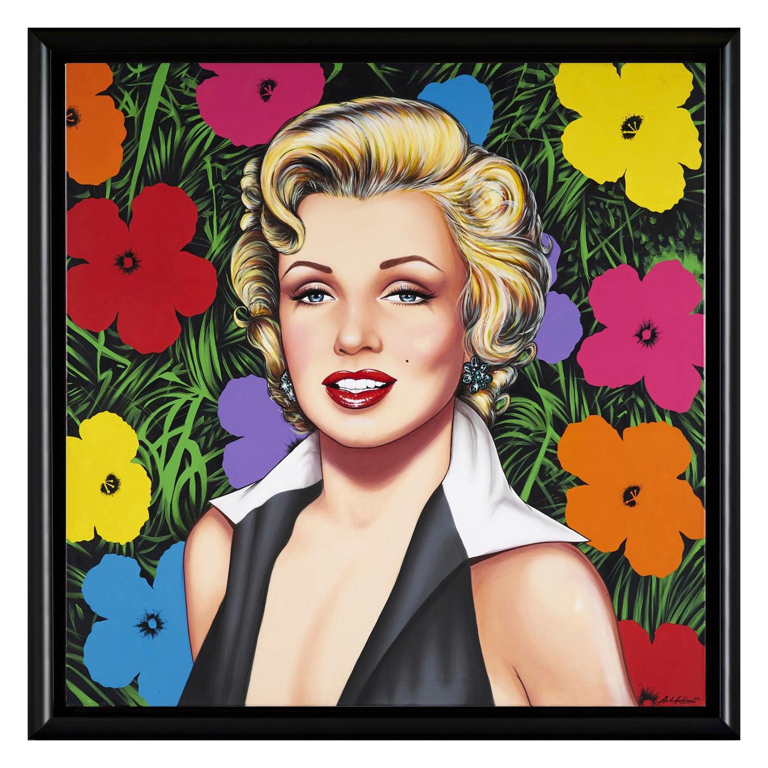 Antonio de Felipe Figurative Painting - Marilyn Warhol (El Jardin de Hollywood) 