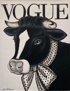 Vaca Vogue fondo blanco