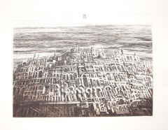 Città araba - Acquaforte originale di Antonio De Totero - 1980 ca.