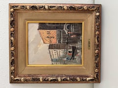 Antonio De Vity (1901-1993) Italienisches Ölgemälde Venedig Kanal Gondel Stadtbild