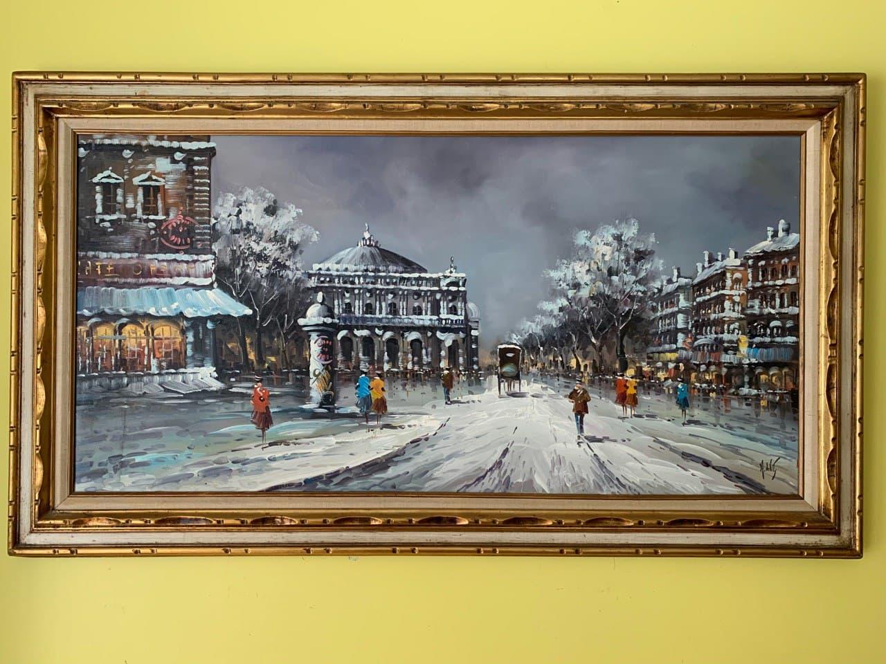 Enorme dipinto ad olio originale su tela, Artista quotato Antonio De Vity (1901-1993) - Painting di Antonio De vity