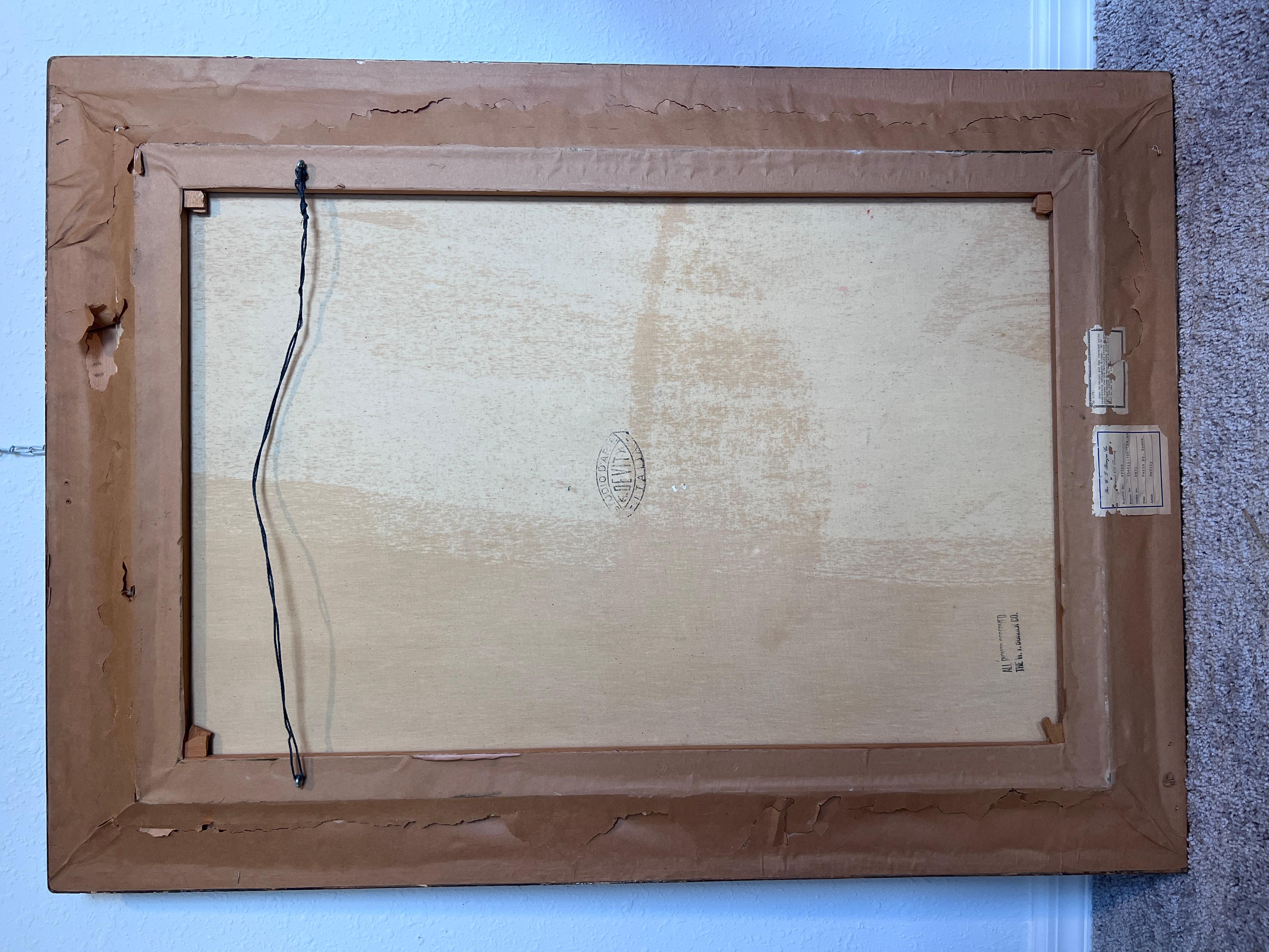 Gran Cuadro Original Sobre Lienzo, Listado Artista Antonio De Vity (1901-1993) en venta 5