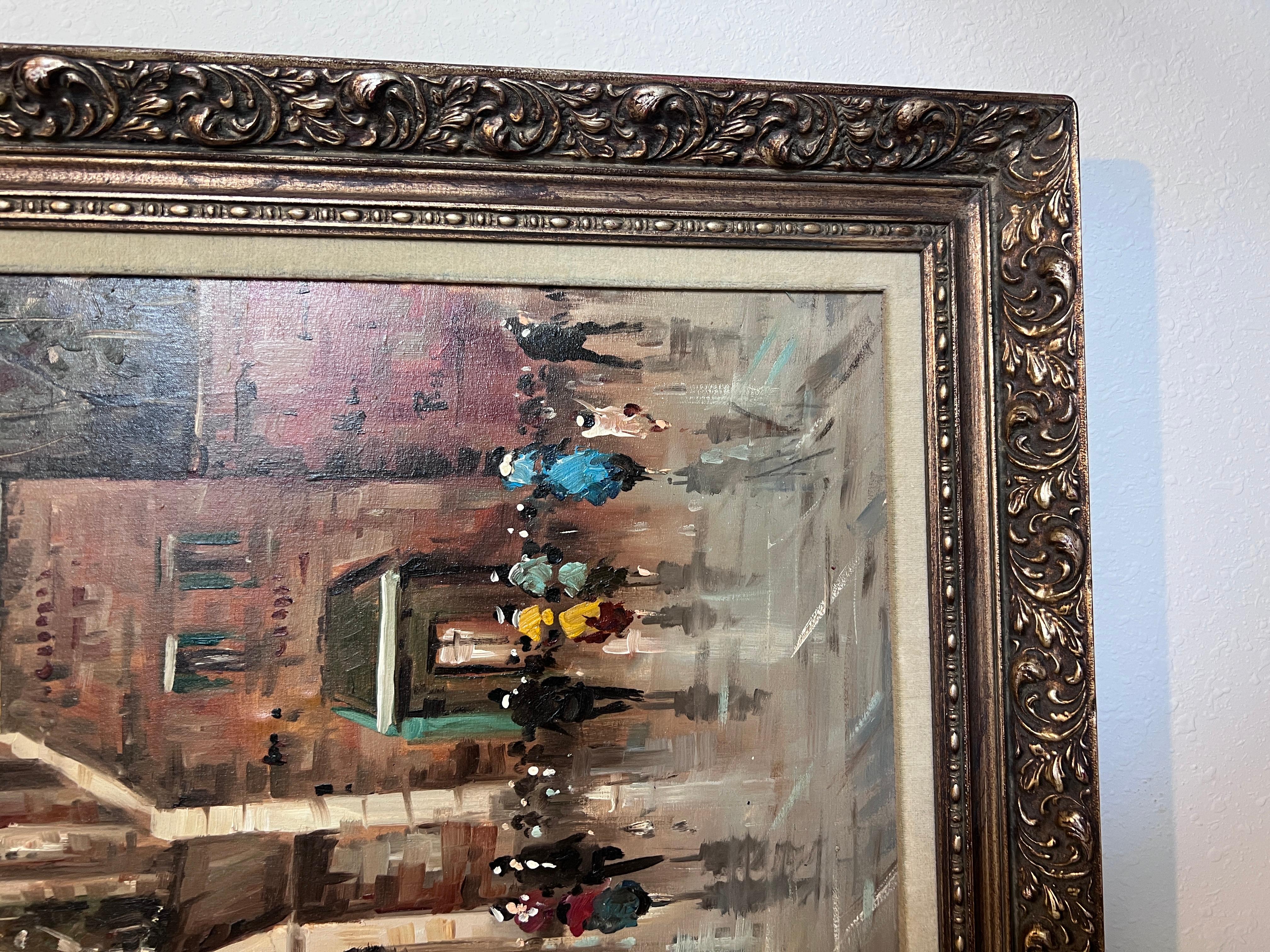 Gran Cuadro Original Sobre Lienzo, Listado Artista Antonio De Vity (1901-1993) en venta 2