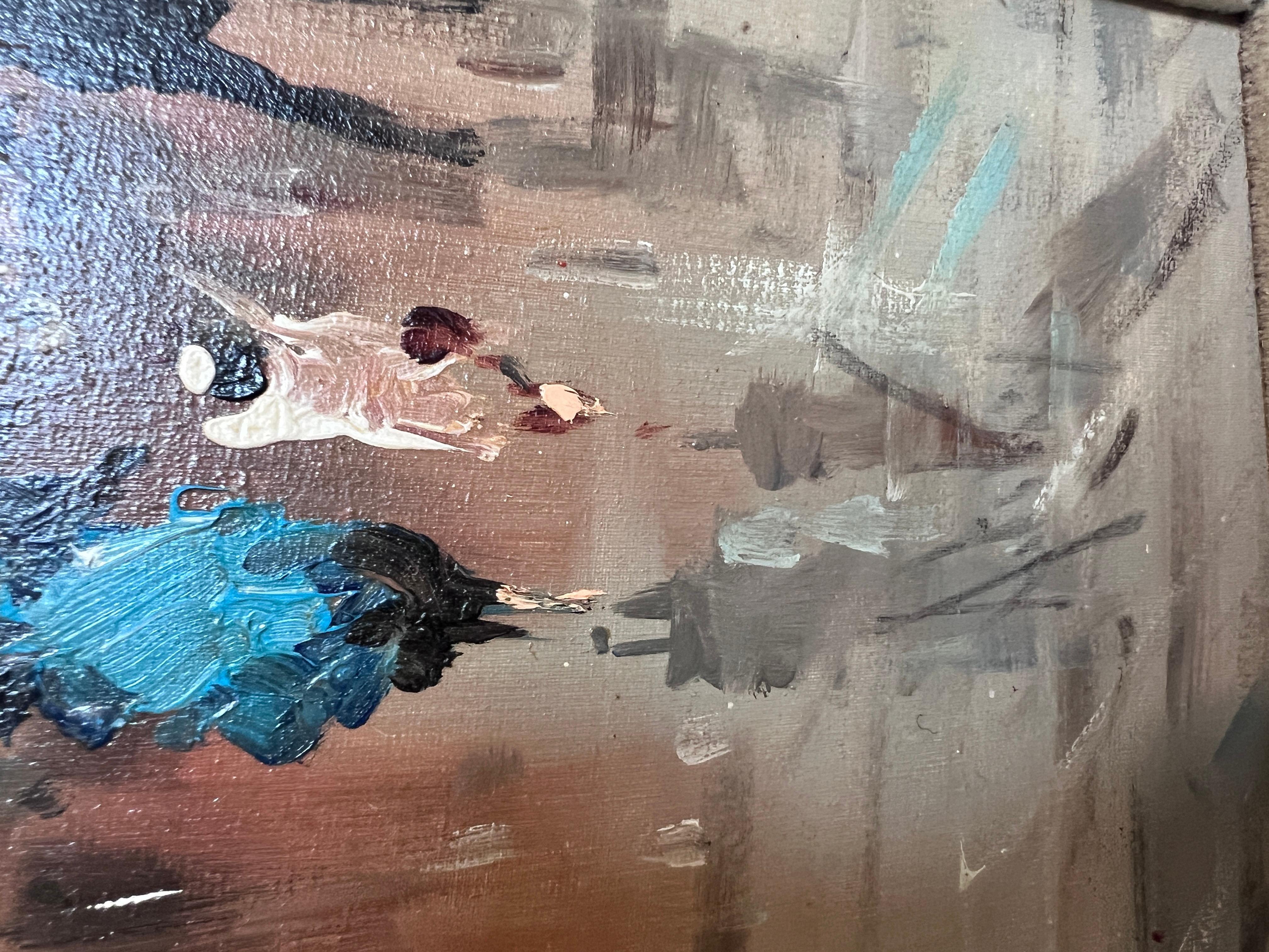 Gran Cuadro Original Sobre Lienzo, Listado Artista Antonio De Vity (1901-1993) en venta 3