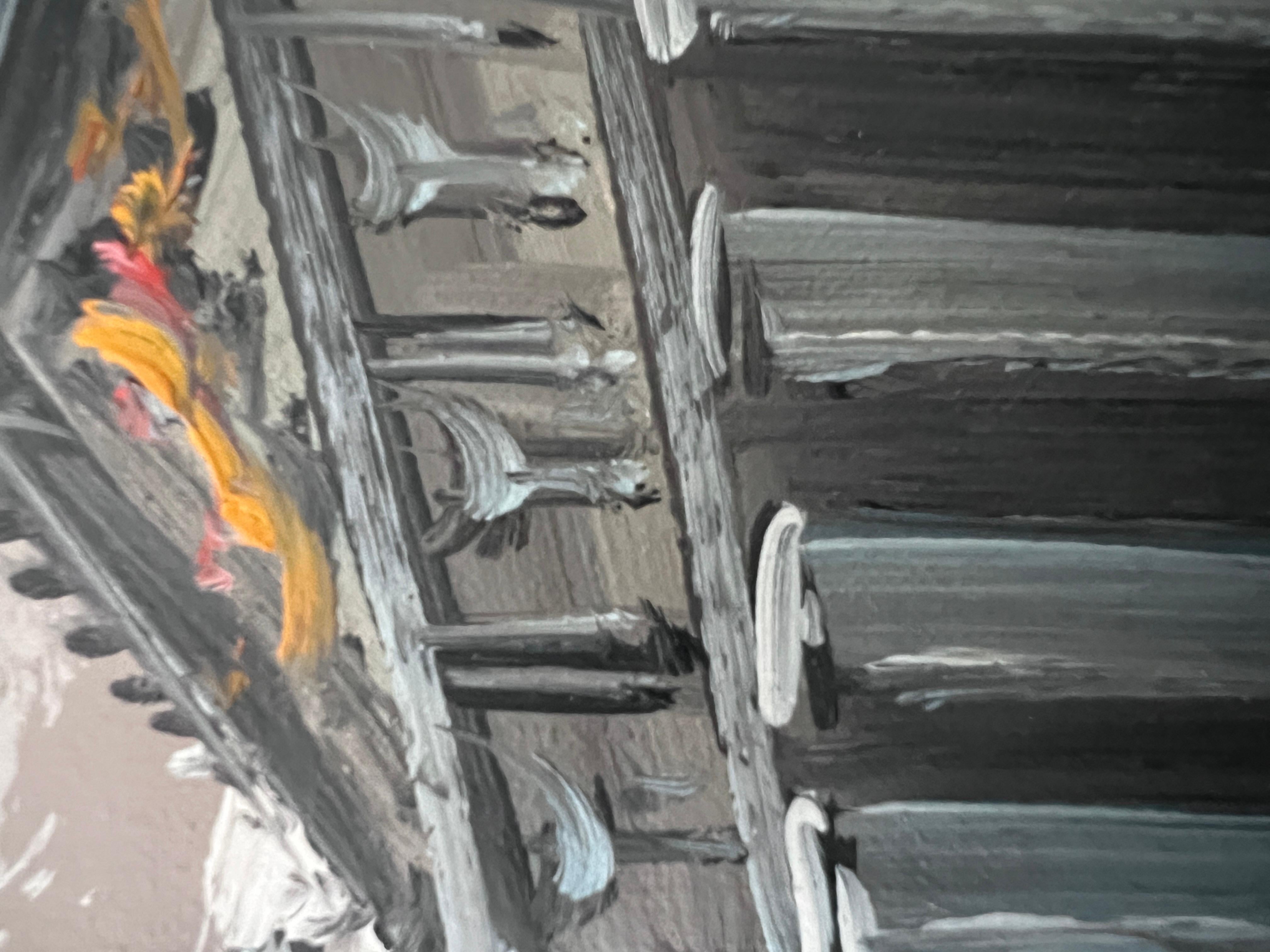 Pittura a olio su tela originale dell'artista Antonio De Vity (1901-1993) Parigi in vendita 5