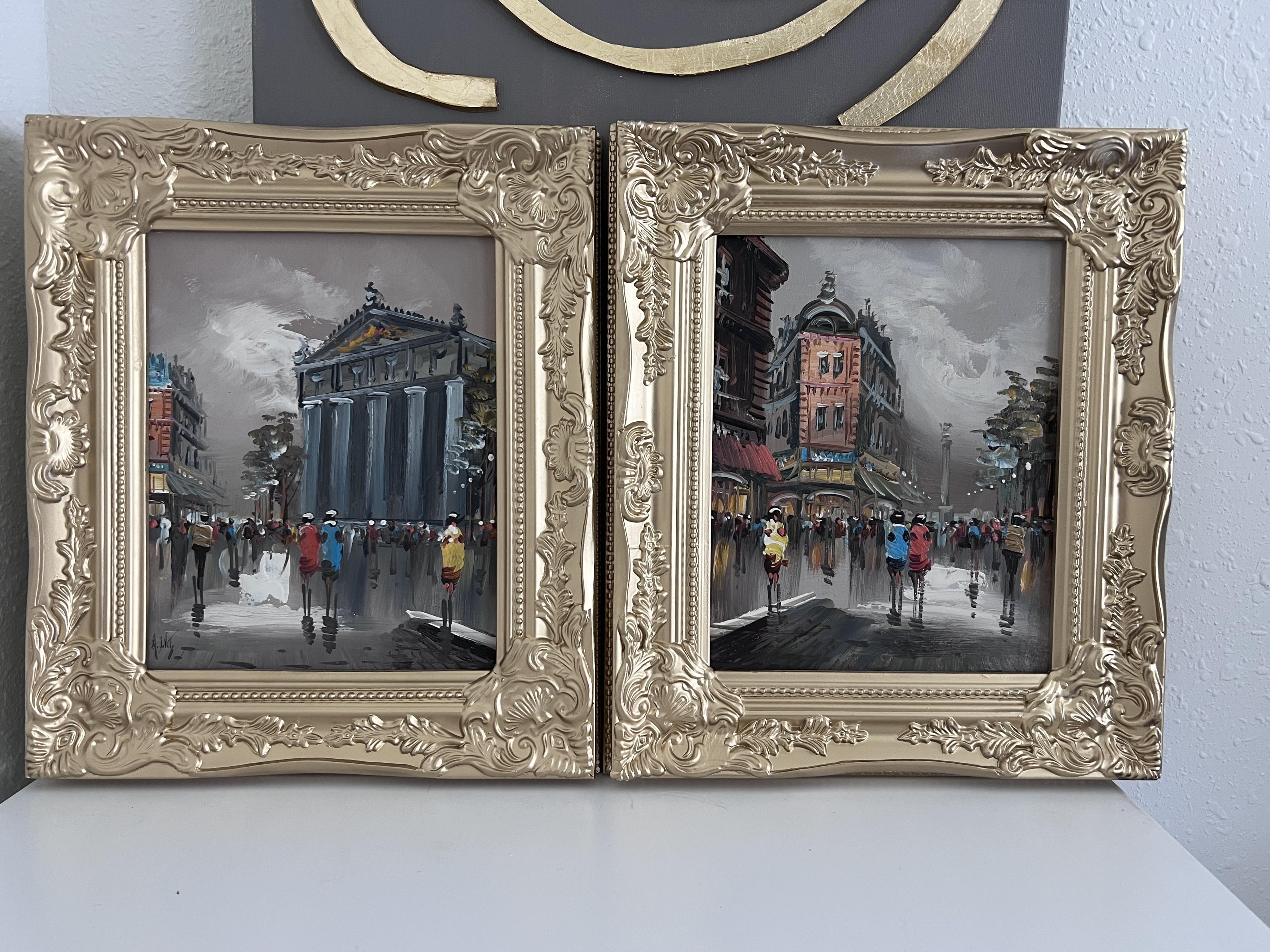 Pittura a olio su tela originale dell'artista Antonio De Vity (1901-1993) Parigi in vendita 7