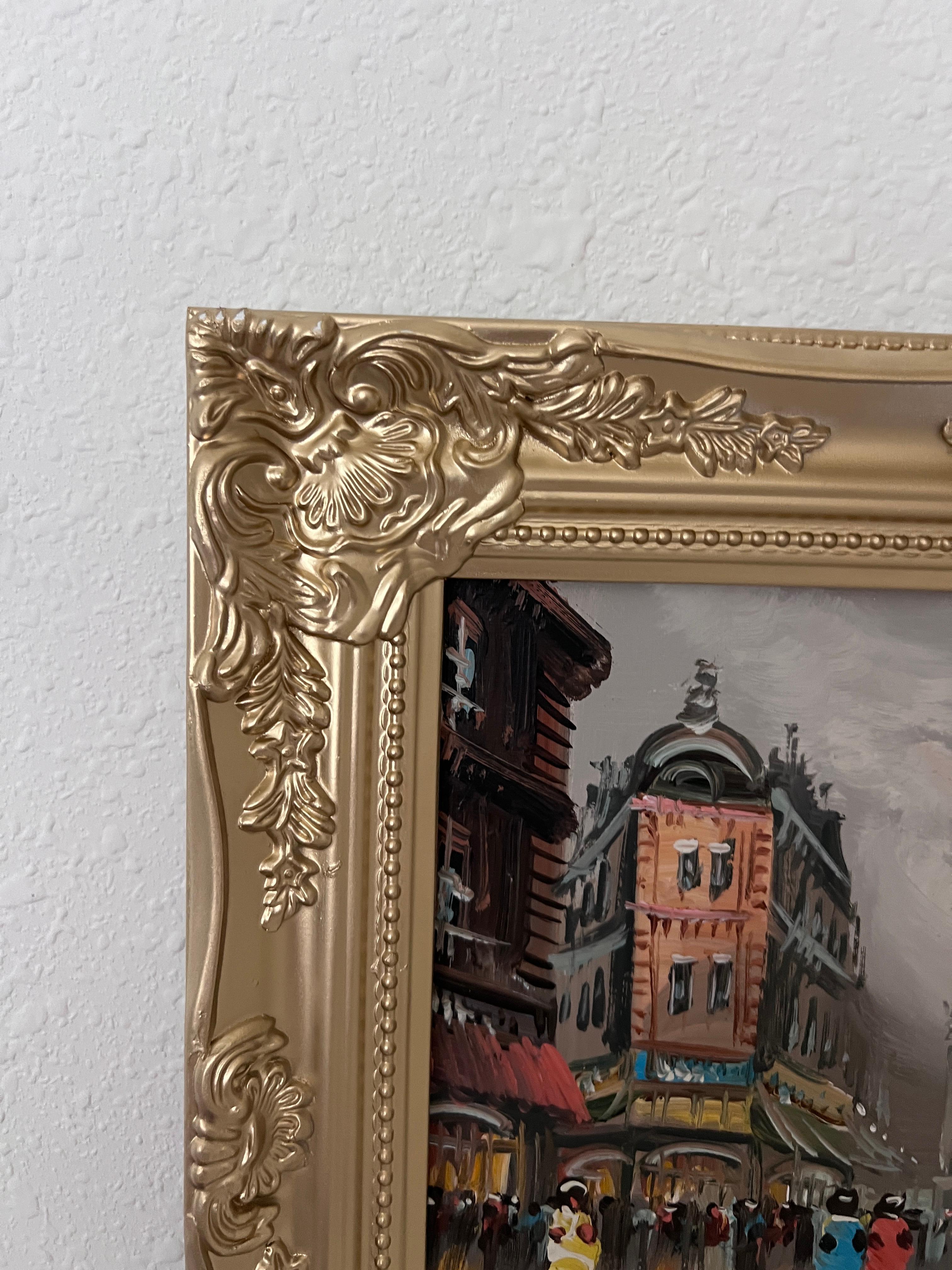 Original Oil Painting On Canvas Listed Artist Antonio De Vity (1901-1993) Paris For Sale 1