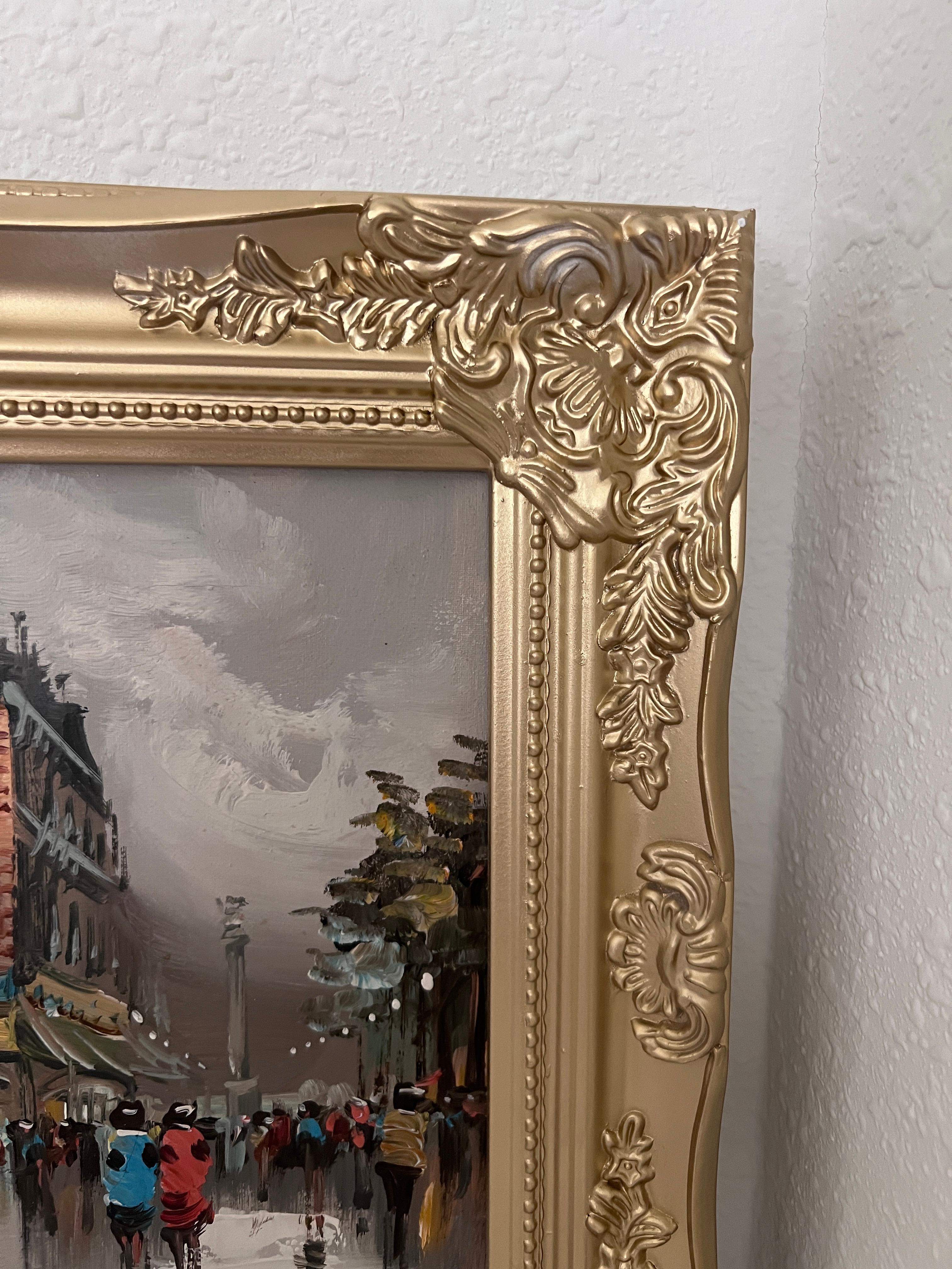 Original Oil Painting On Canvas Listed Artist Antonio De Vity (1901-1993) Paris For Sale 2
