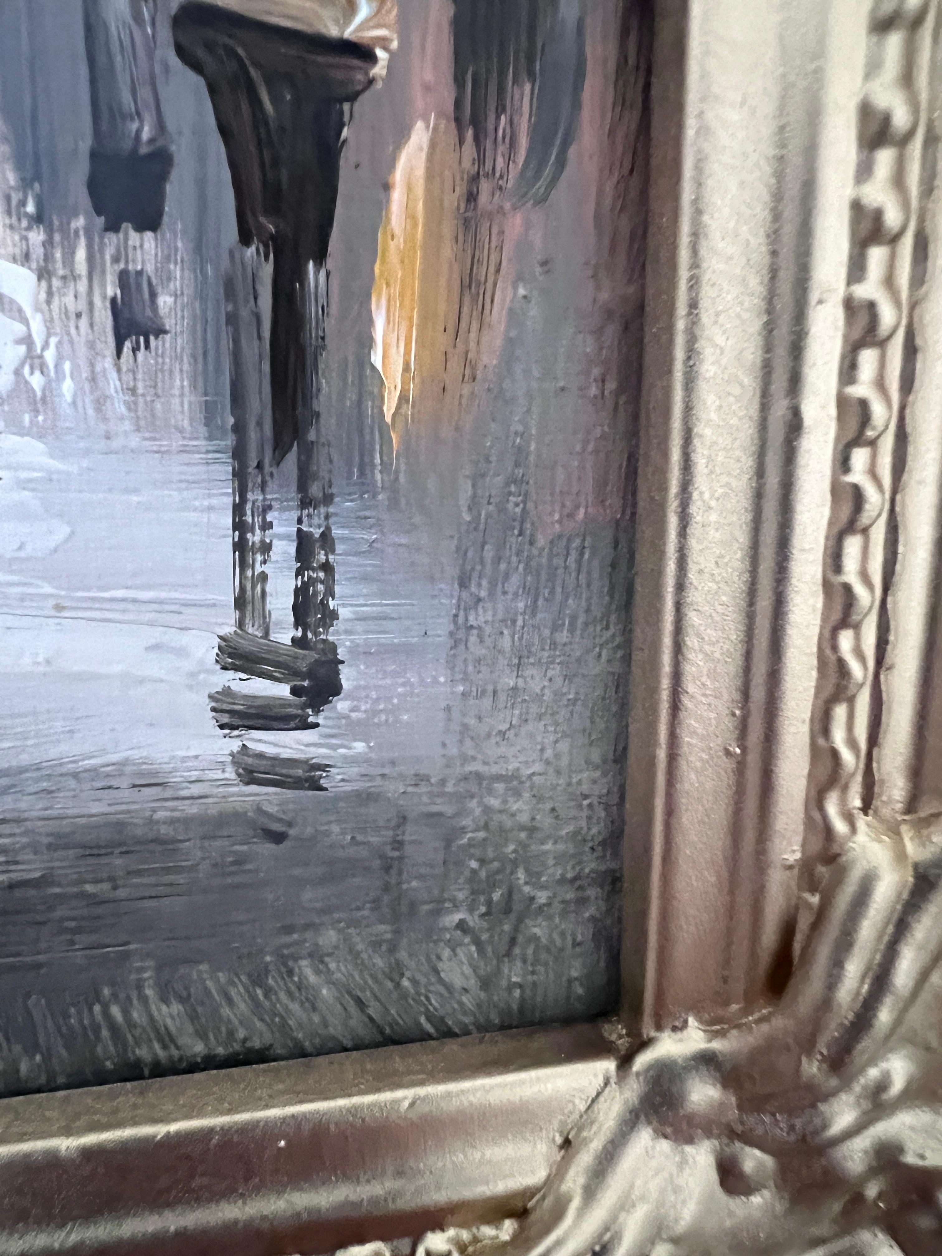 Original Oil Painting On Canvas Listed Artist Antonio De Vity (1901-1993) Paris For Sale 4