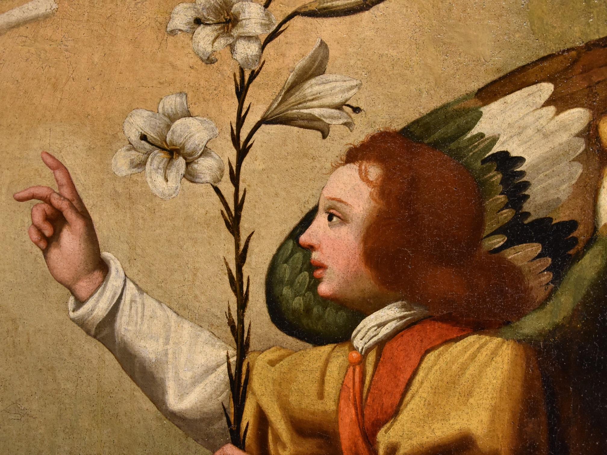 Annunciation Ceraiolo peinture sur toile 16ème siècle maître ancien Firenze Italie en vente 10