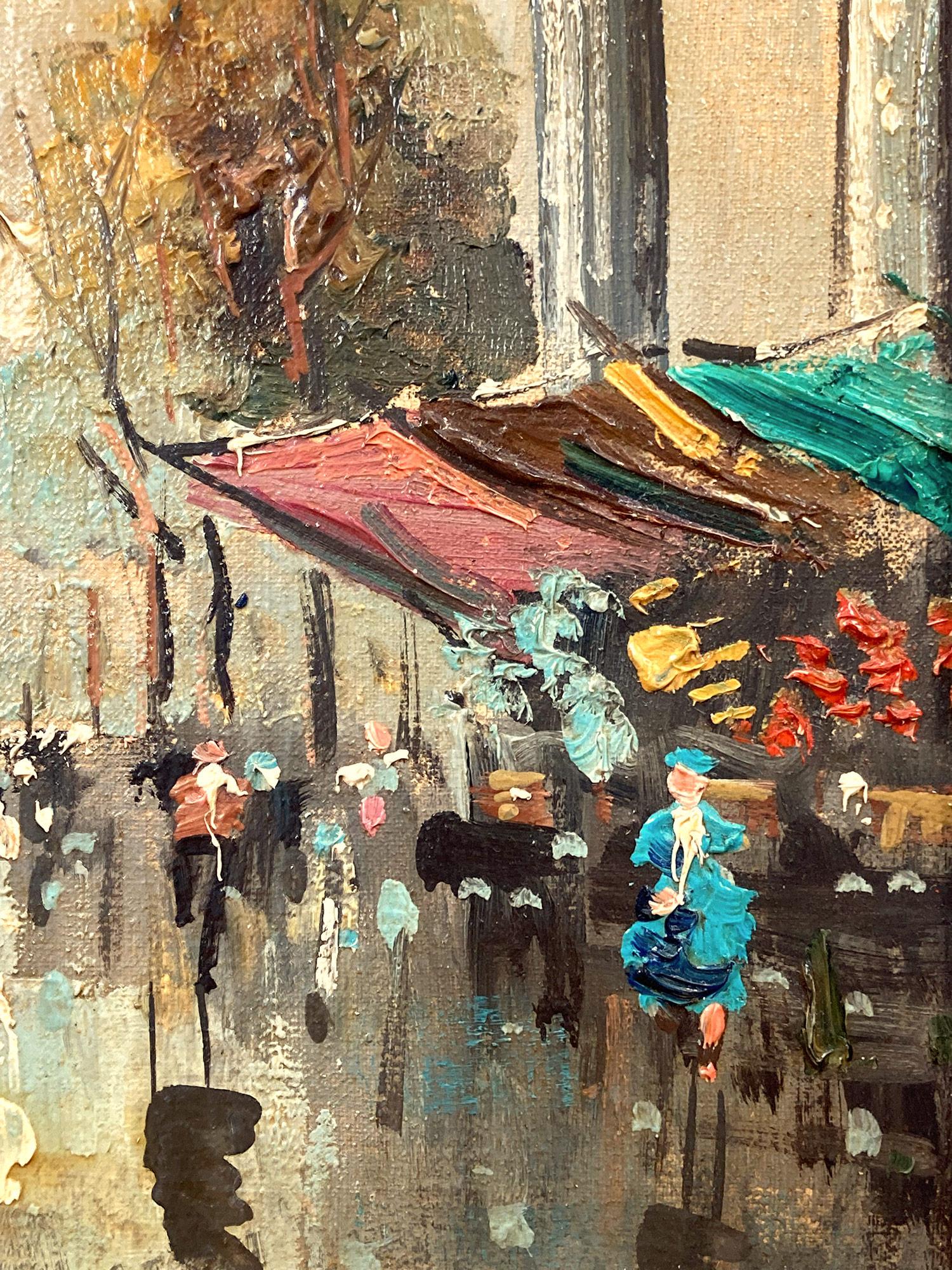 Impressionistische Pariser Straßenszene „La Madeleine“ des 20. Jahrhunderts, Ölgemälde (Post-Impressionismus), Painting, von Antonio DeVity