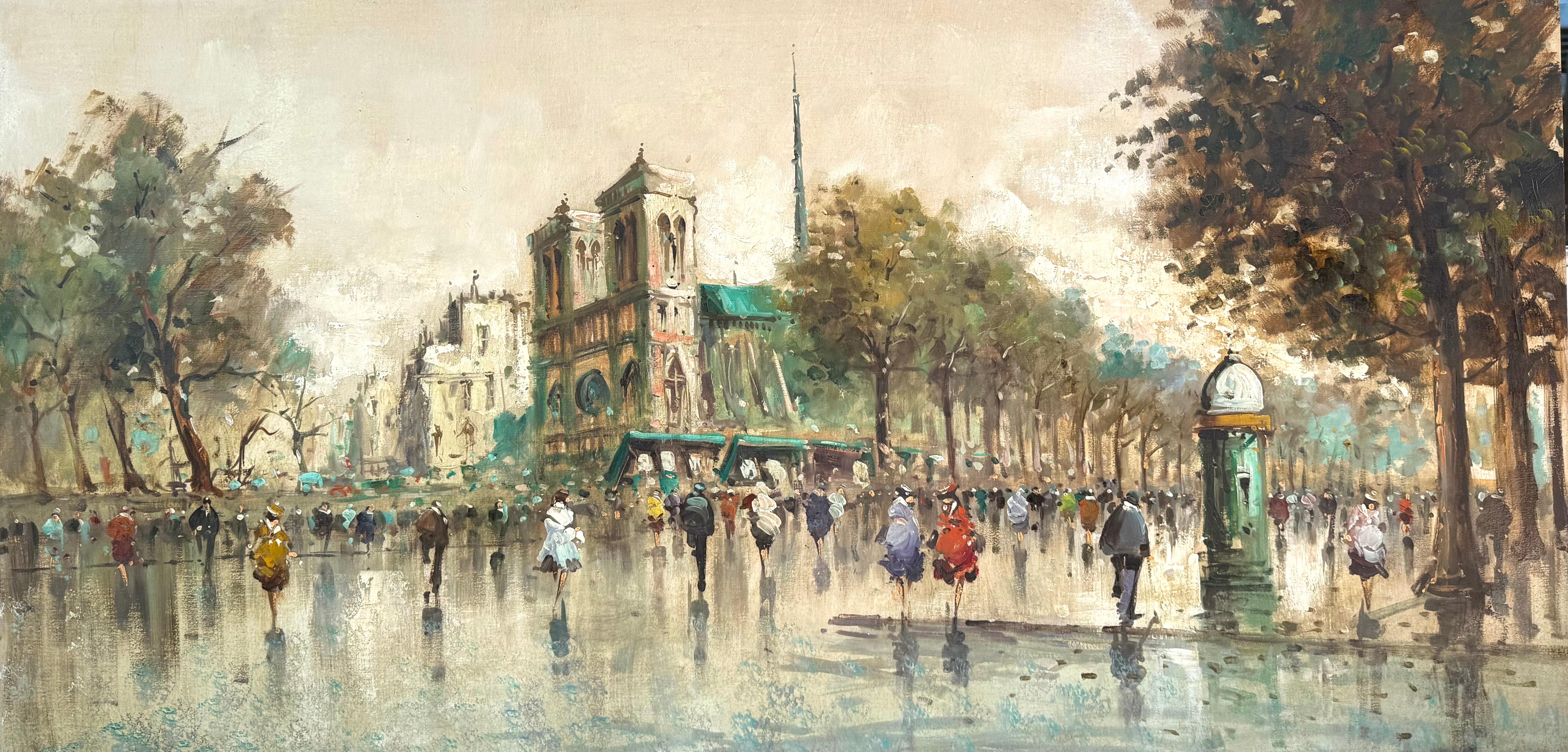 Antonio DeVity Figurative Painting - “Notre Dame Paris”